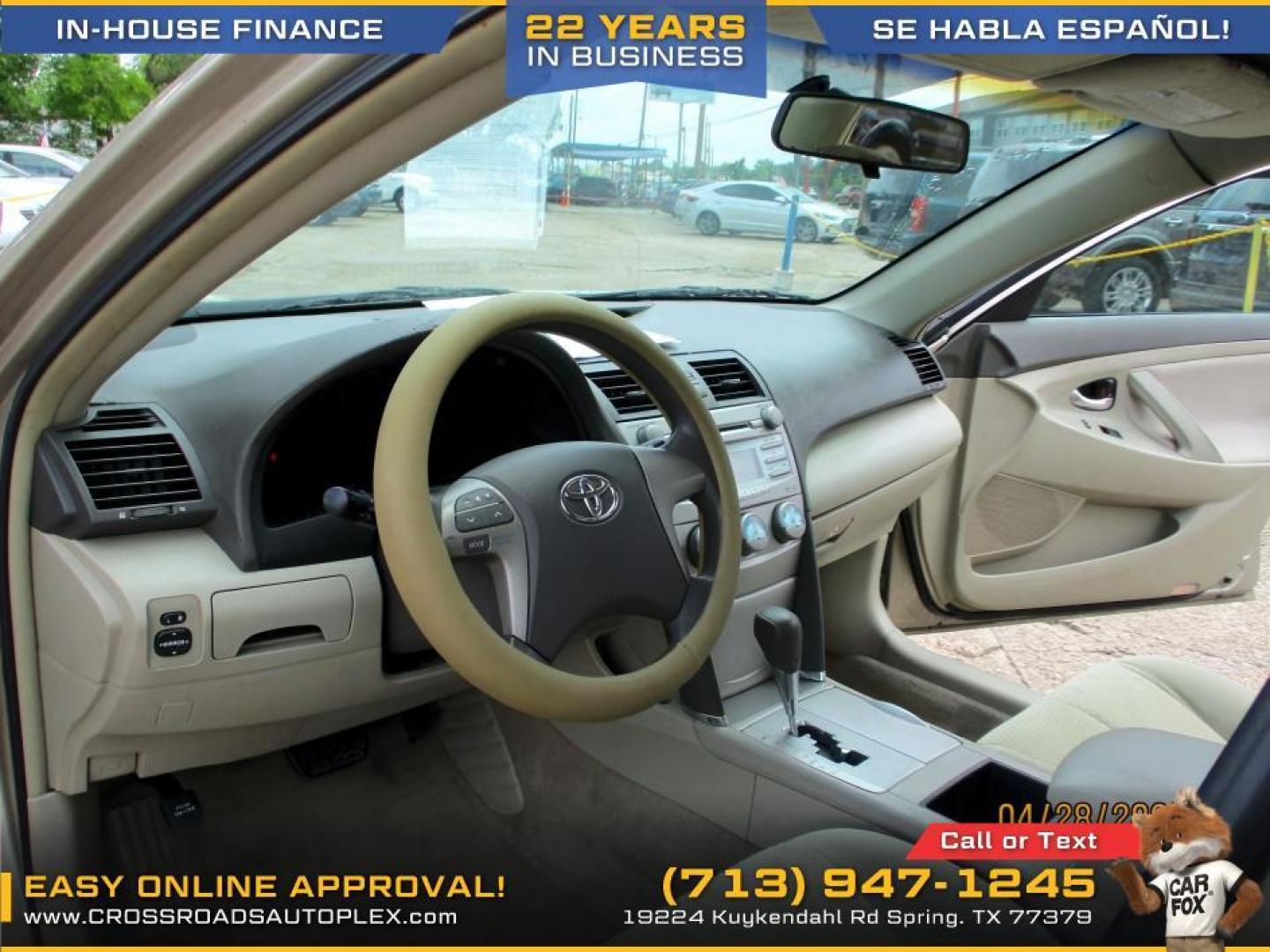 2007 GOLD /TAN TOYOTA CAMRY CE 5-Spd AT (4T1BE46K37U) with an 2.4L L4 DOHC 16V engine, 5-SPEED AUTOMATIC transmission, located at 19224 Kuykendahl Rd, Spring, TX, 77379, (713) 947-1245, 30.049259, -95.491402 - Photo#6