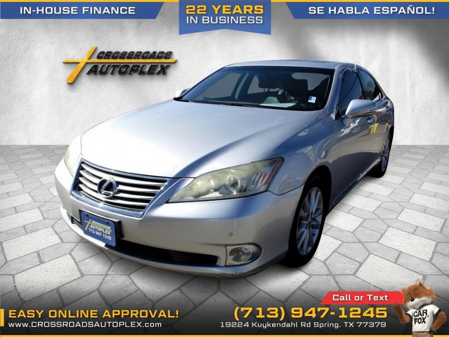 2012 SILVER LEXUS ES 350 Sedan (JTHBK1EG5C2) with an 3.5L V6 DOHC 24V engine, 6-SPEED AUTOMATIC transmission, located at 19224 Kuykendahl Rd, Spring, TX, 77379, (713) 947-1245, 30.049259, -95.491402 - Photo#6