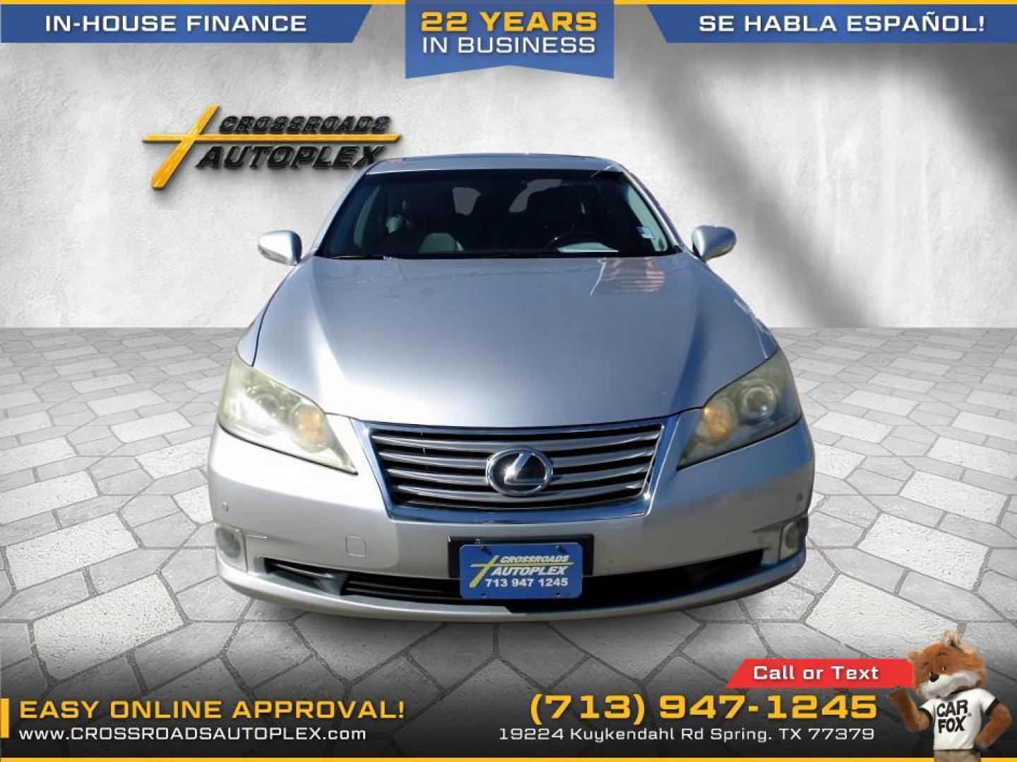 2012 SILVER LEXUS ES 350 Sedan (JTHBK1EG5C2) with an 3.5L V6 DOHC 24V engine, 6-SPEED AUTOMATIC transmission, located at 19224 Kuykendahl Rd, Spring, TX, 77379, (713) 947-1245, 30.049259, -95.491402 - Photo#7