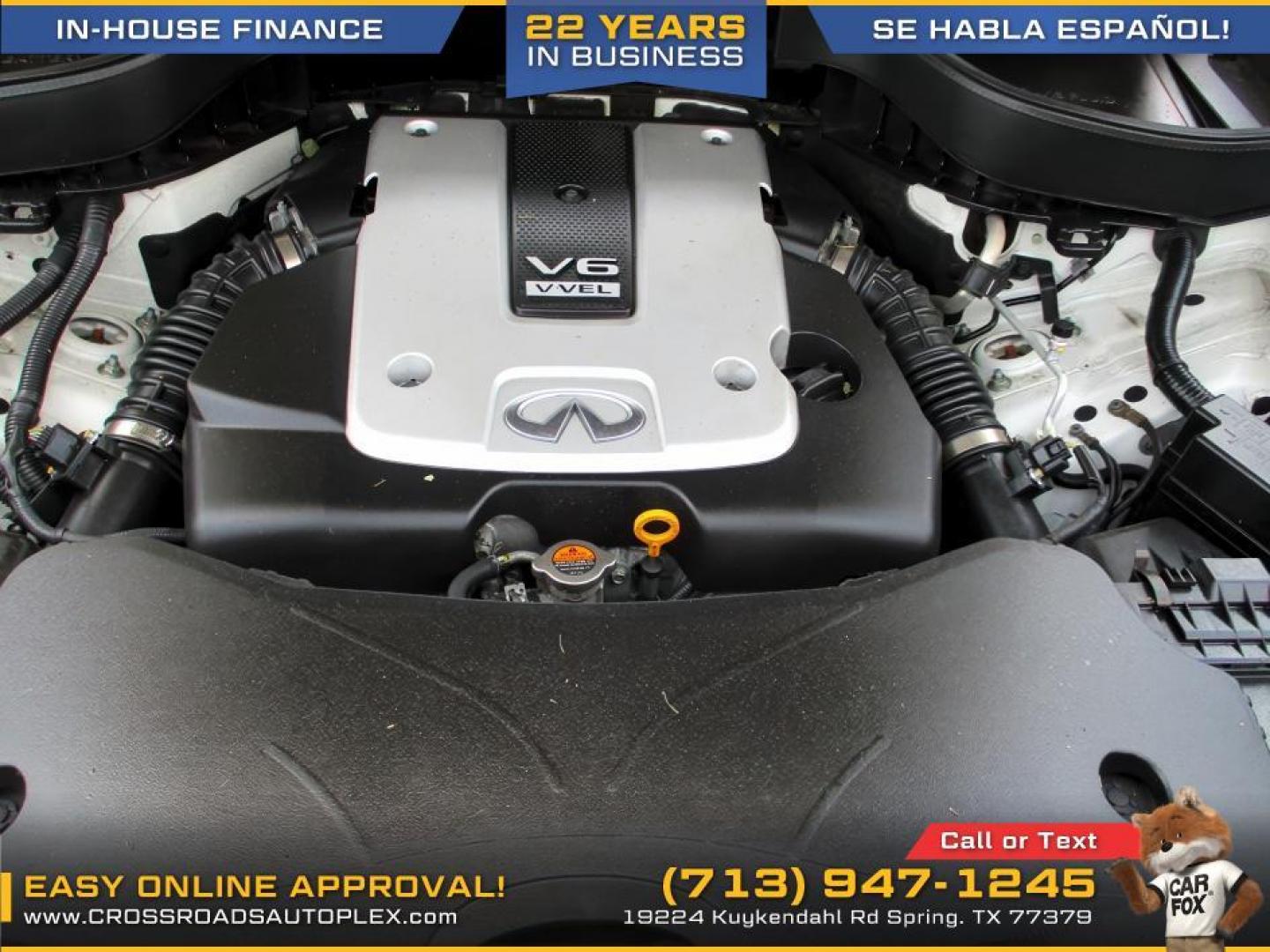 2017 WHITE /BLACK INFINITI QX70 Base (JN8CS1MU5HM) with an 3.7L V6 DOHC 24V engine, 7-SPEED AUTOMATIC transmission, located at 19224 Kuykendahl Rd, Spring, TX, 77379, (713) 947-1245, 30.049259, -95.491402 - WE IN HOUSE FINANCE, CALL US AT 713.947.1245 - Photo#13