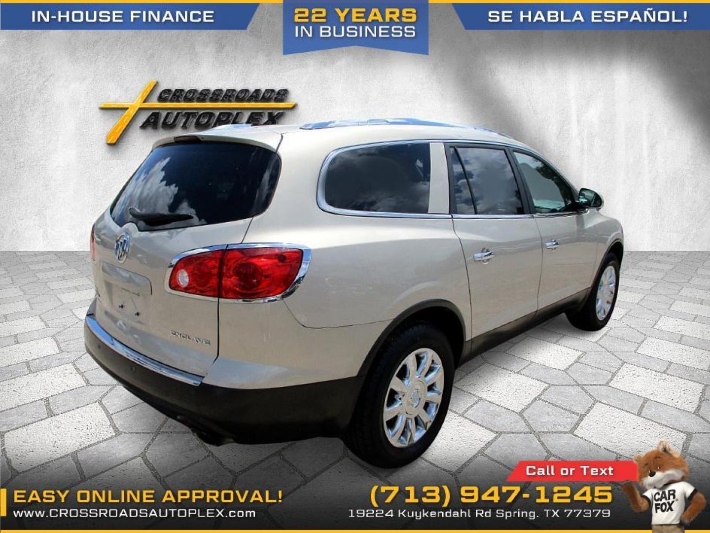 2012 BEIGE /TAN BUICK ENCLAVE Leather FWD (5GAKRCED9CJ) with an 3.6L V6 DOHC 24V engine, 6-SPEED AUTOMATIC OVERDRIVE transmission, located at 19224 Kuykendahl Rd, Spring, TX, 77379, (713) 947-1245, 30.049259, -95.491402 - WE IN HOUSE FINANCE, CALL US AT 713-947-1245 - Photo#3