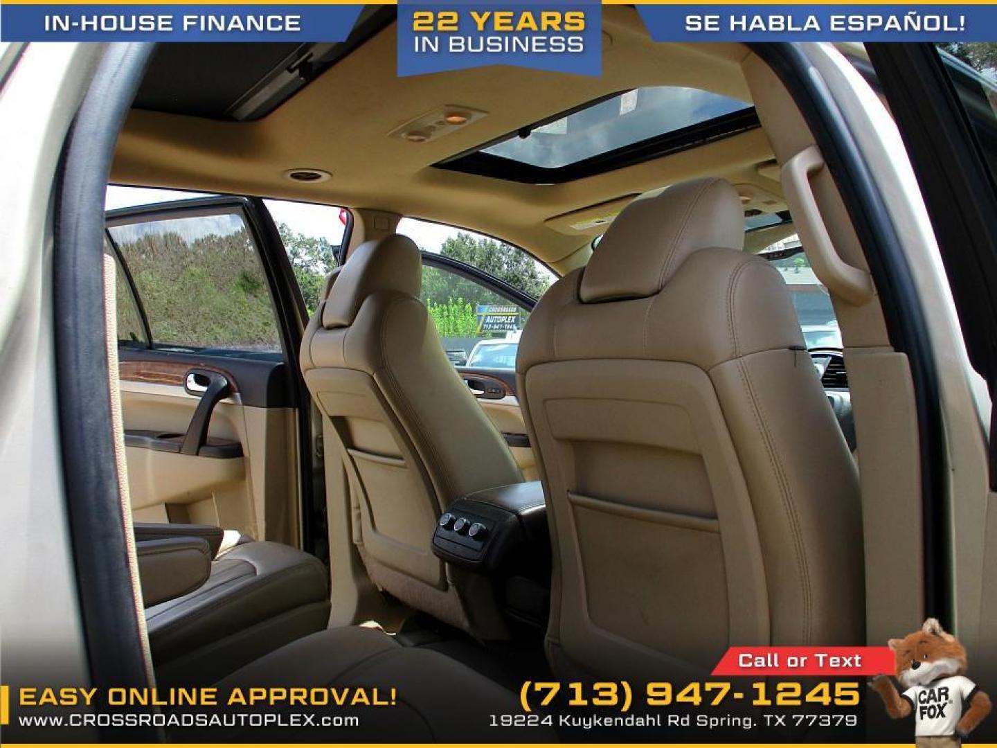 2012 BEIGE /TAN BUICK ENCLAVE Leather FWD (5GAKRCED9CJ) with an 3.6L V6 DOHC 24V engine, 6-SPEED AUTOMATIC OVERDRIVE transmission, located at 19224 Kuykendahl Rd, Spring, TX, 77379, (713) 947-1245, 30.049259, -95.491402 - WE IN HOUSE FINANCE, CALL US AT 713-947-1245 - Photo#9