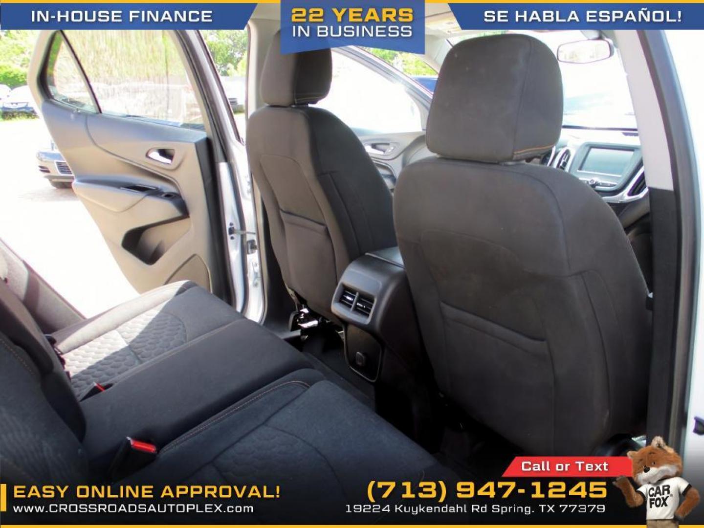 2018 WHITE /BLACK CHEVROLET EQUINOX LT 2WD (2GNAXJEV7J6) with an 1.5L L4 DIR DOHC 16V TURBO engine, 6-SPEED AUTOMATIC transmission, located at 19224 Kuykendahl Rd, Spring, TX, 77379, (713) 947-1245, 30.049259, -95.491402 - WE IN HOUSE FINANCE, CALL US AT 713.947.1245 - Photo#11