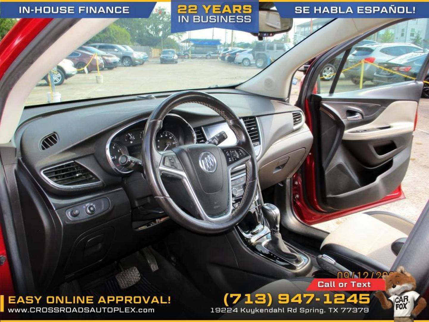 2018 RED /TAN BUICK ENCORE Preferred FWD (KL4CJASB5JB) with an 1.4L L4 DOHC 16V TURBO engine, 6-SPEED AUTOMATIC transmission, located at 19224 Kuykendahl Rd, Spring, TX, 77379, (713) 947-1245, 30.049259, -95.491402 - WE IN HOUSE FINANCE, CALL US AT 713-947-1245 - Photo#6
