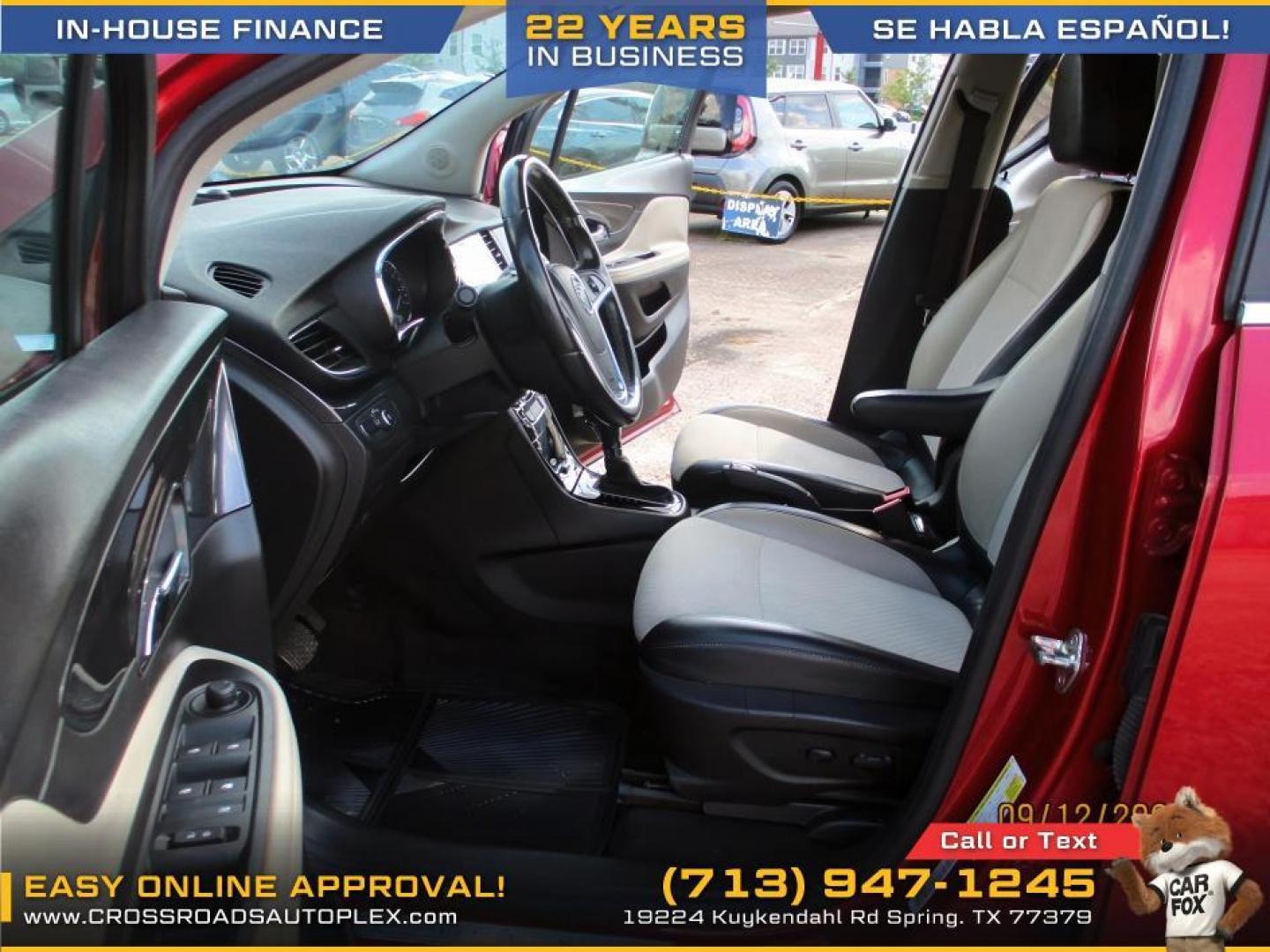 2018 RED /TAN BUICK ENCORE Preferred FWD (KL4CJASB5JB) with an 1.4L L4 DOHC 16V TURBO engine, 6-SPEED AUTOMATIC transmission, located at 19224 Kuykendahl Rd, Spring, TX, 77379, (713) 947-1245, 30.049259, -95.491402 - WE IN HOUSE FINANCE, CALL US AT 713-947-1245 - Photo#7