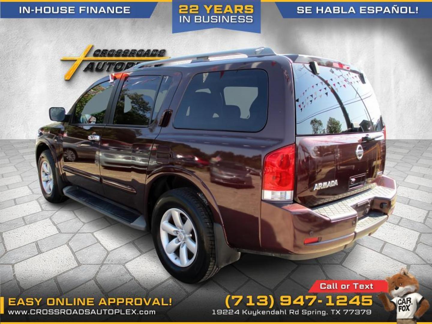 2015 RED /TAN NISSAN ARMADA SL 2WD (5N1BA0ND5FN) with an 5.6L V8 DOHC 32V FFV engine, 5-SPEED AUTOMATIC transmission, located at 19224 Kuykendahl Rd, Spring, TX, 77379, (713) 947-1245, 30.049259, -95.491402 - Photo#1