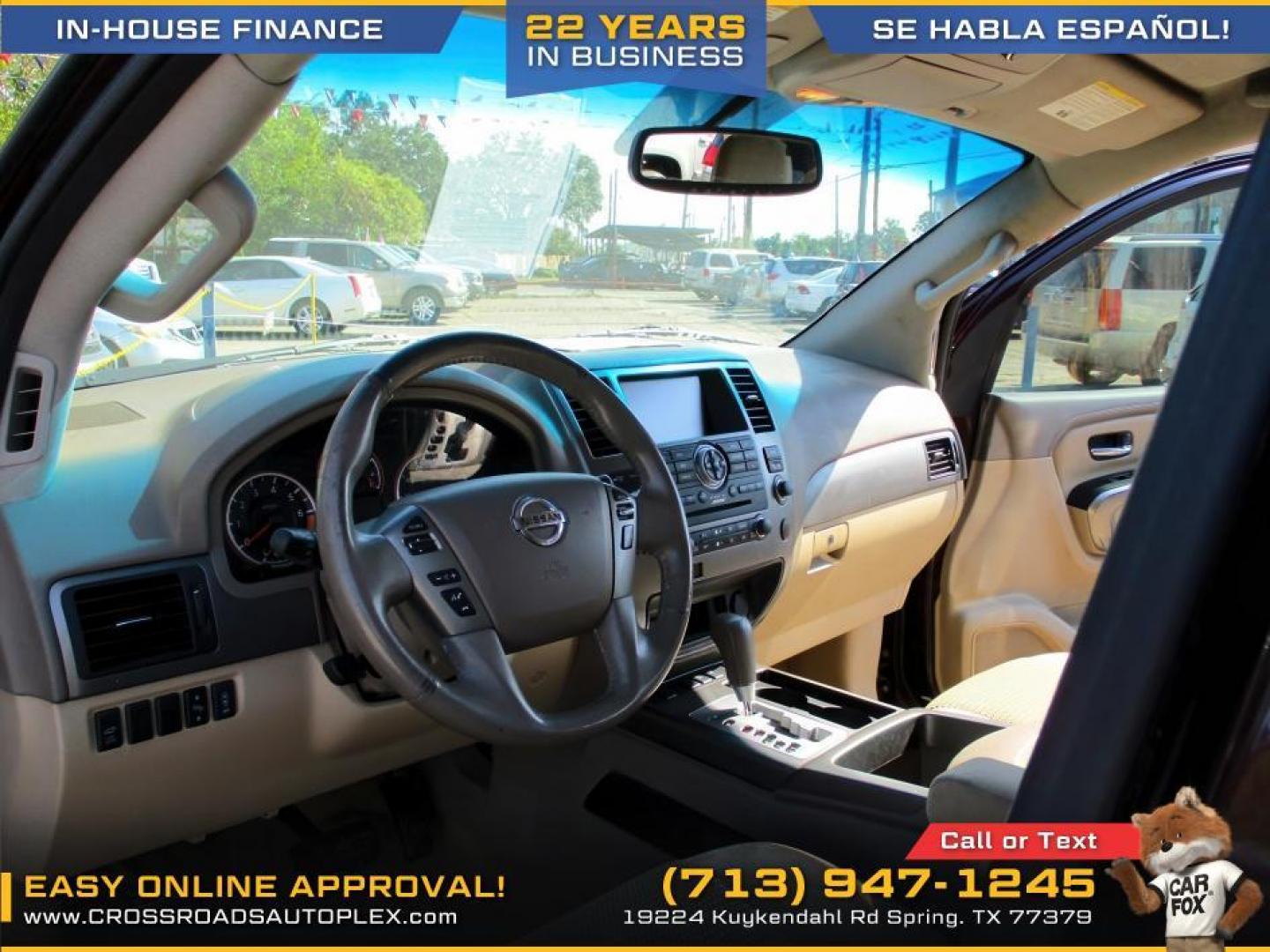 2015 RED /TAN NISSAN ARMADA SL 2WD (5N1BA0ND5FN) with an 5.6L V8 DOHC 32V FFV engine, 5-SPEED AUTOMATIC transmission, located at 19224 Kuykendahl Rd, Spring, TX, 77379, (713) 947-1245, 30.049259, -95.491402 - Photo#5
