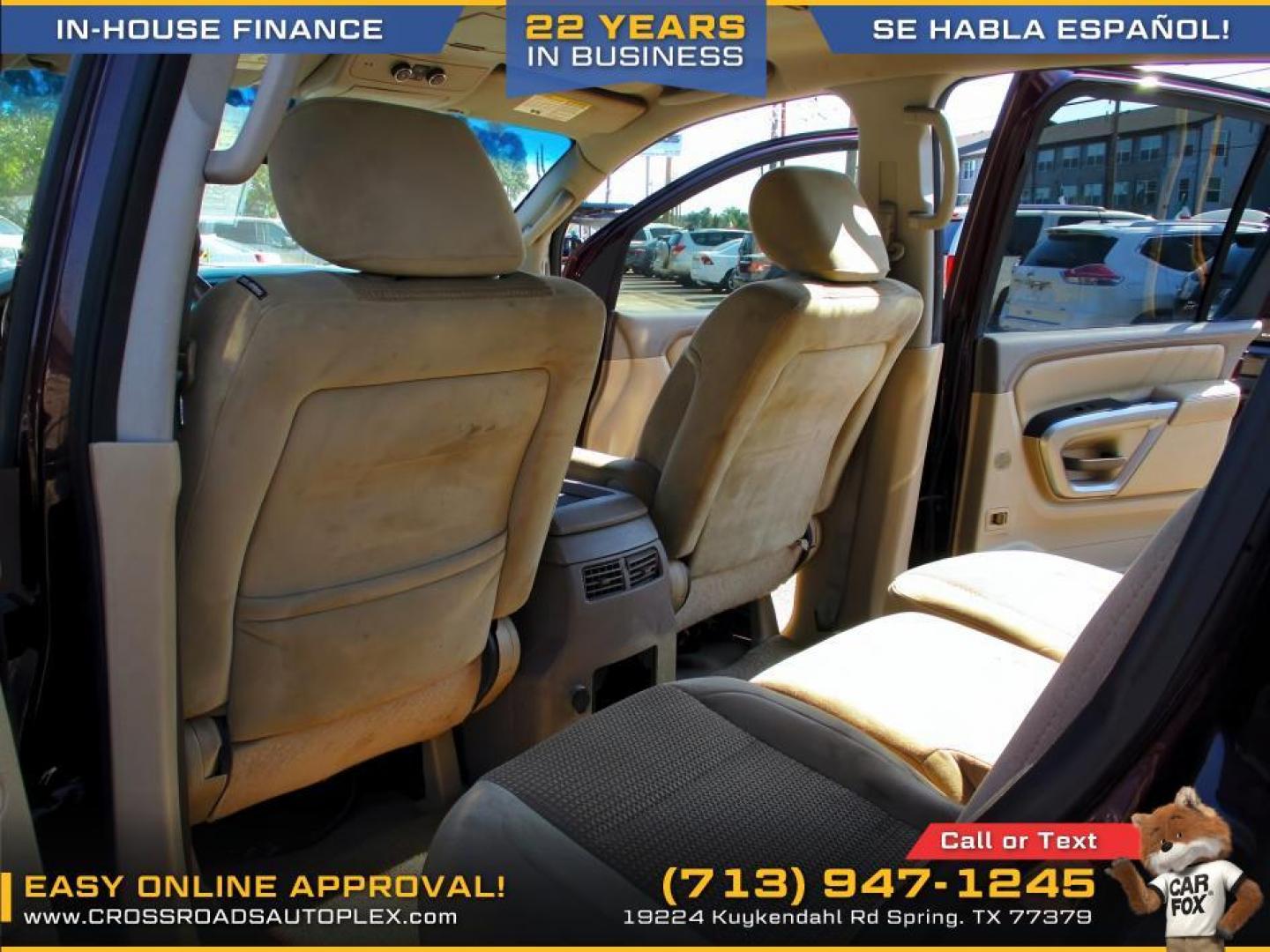 2015 RED /TAN NISSAN ARMADA SL 2WD (5N1BA0ND5FN) with an 5.6L V8 DOHC 32V FFV engine, 5-SPEED AUTOMATIC transmission, located at 19224 Kuykendahl Rd, Spring, TX, 77379, (713) 947-1245, 30.049259, -95.491402 - Photo#7