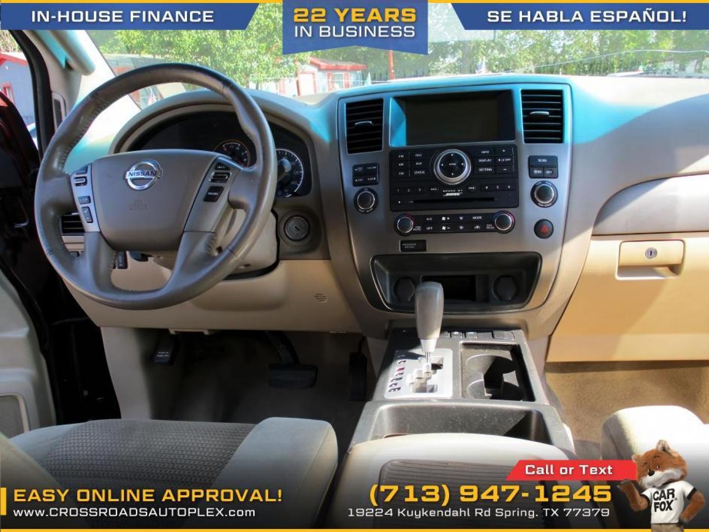 2015 RED /TAN NISSAN ARMADA SL 2WD (5N1BA0ND5FN) with an 5.6L V8 DOHC 32V FFV engine, 5-SPEED AUTOMATIC transmission, located at 19224 Kuykendahl Rd, Spring, TX, 77379, (713) 947-1245, 30.049259, -95.491402 - Photo#11