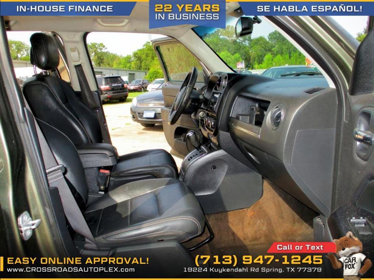 2015 GREEN /GRAY JEEP PATRIOT Latitude 2WD (1C4NJPFA5FD) with an 2.0L L4 DOHC 16V engine, AUTOMATIC transmission, located at 19224 Kuykendahl Rd, Spring, TX, 77379, (713) 947-1245, 30.049259, -95.491402 - WE IN HOUSE FINANCE, CALL US AT 713-947-1245 - Photo#11