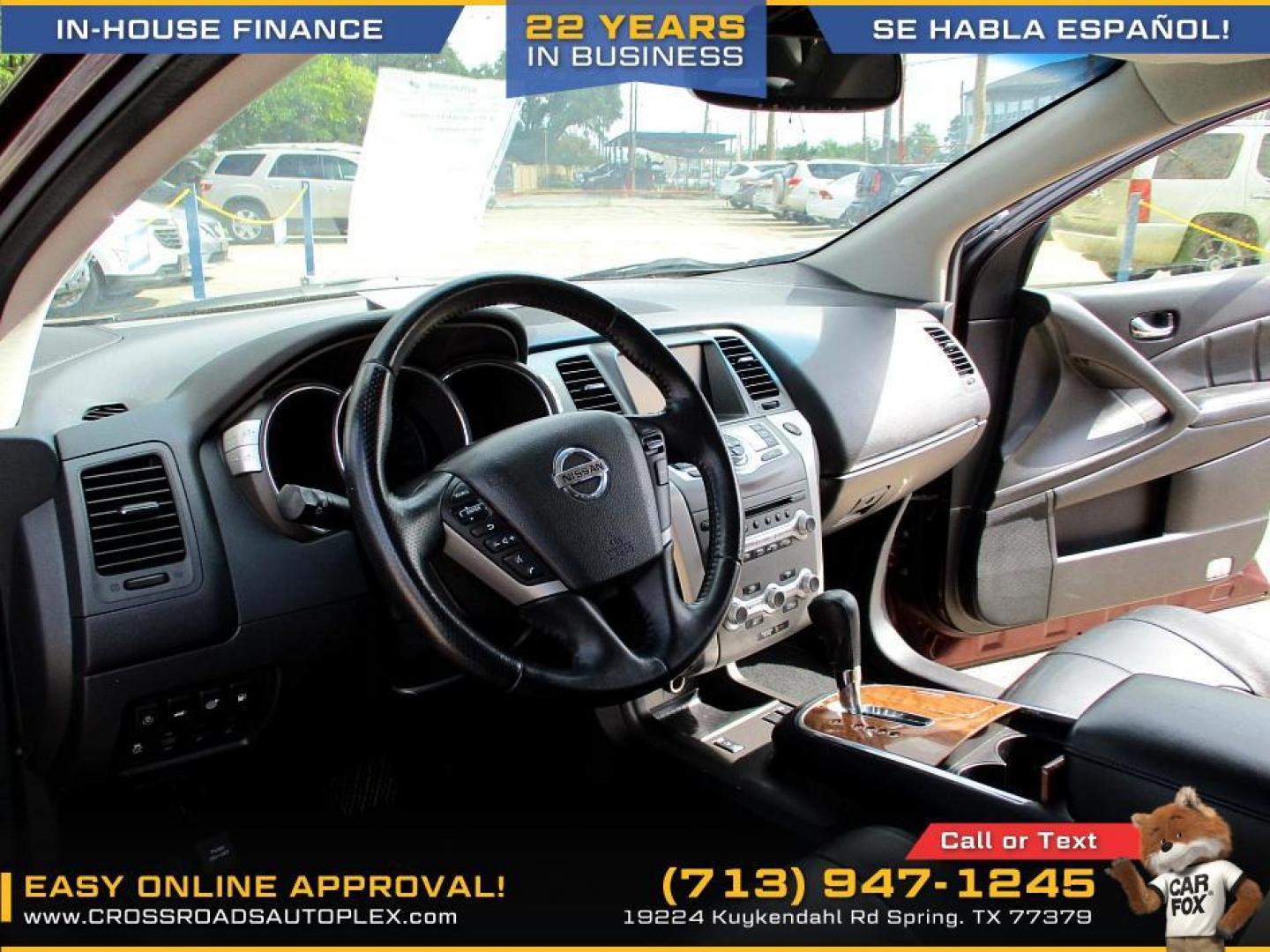 2014 MAROON /TAN NISSAN MURANO S (JN8AZ1MU1EW) with an 3.5L V6 DOHC 24V engine, CVT transmission, located at 19224 Kuykendahl Rd, Spring, TX, 77379, (713) 947-1245, 30.049259, -95.491402 - This 2014 Murano leads with innovation. It follows through with devotion to the smallest detail. An unmistakable exterior draws you in. The interior creates a very personal environment. 265 hp, an intelligent (Continuously Variable Transmission) and Intuitive ALL-Wheel Drive give refined, confident - Photo#6