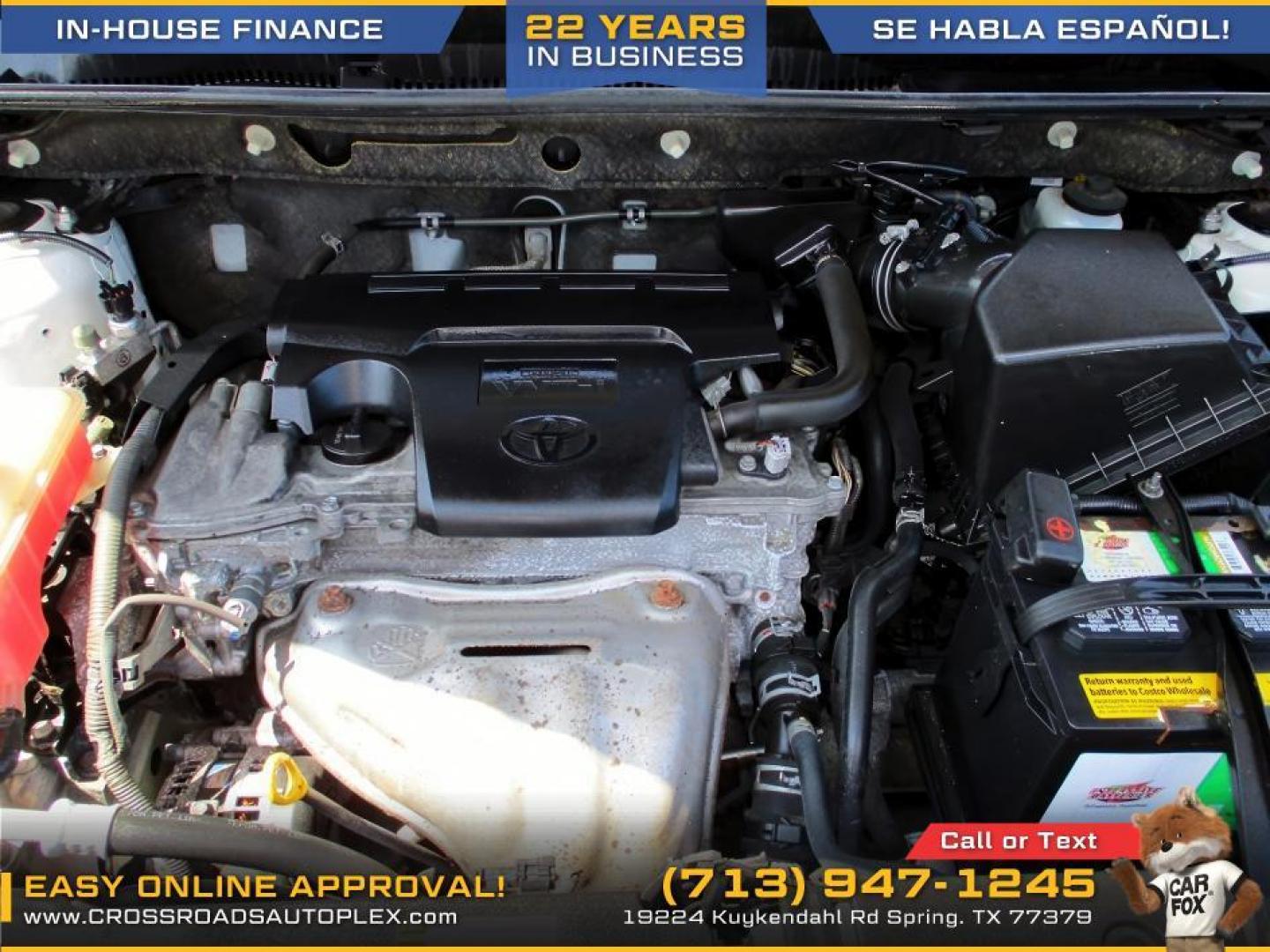 2014 WHITE /GRAY TOYOTA RAV4 LE FWD (JTMZFREV2EJ) with an 2.5L L4 DOHC 16V engine, 6-SPEED AUTOMATIC transmission, located at 19224 Kuykendahl Rd, Spring, TX, 77379, (713) 947-1245, 30.049259, -95.491402 - Photo#14