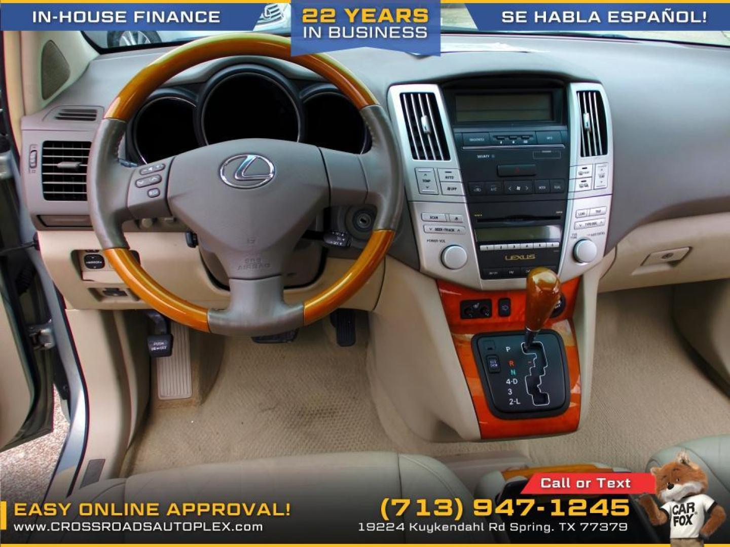 2009 SILVER /GRAY LEXUS RX 350 FWD (2T2GK31U79C) with an 3.5L V6 DOHC 24V engine, 5-SPEED AUTOMATIC transmission, located at 19224 Kuykendahl Rd, Spring, TX, 77379, (713) 947-1245, 30.049259, -95.491402 - This is one well kept unit. It has a robust 3.5-liter V6 engine generates a pine-blurring 270 horsepower. This ingenious system continually monitors engine speed and load, adjusting the intake and exhaust to ensure the maximum level of power is available at any given time. With nearly 141 cubic feet - Photo#10
