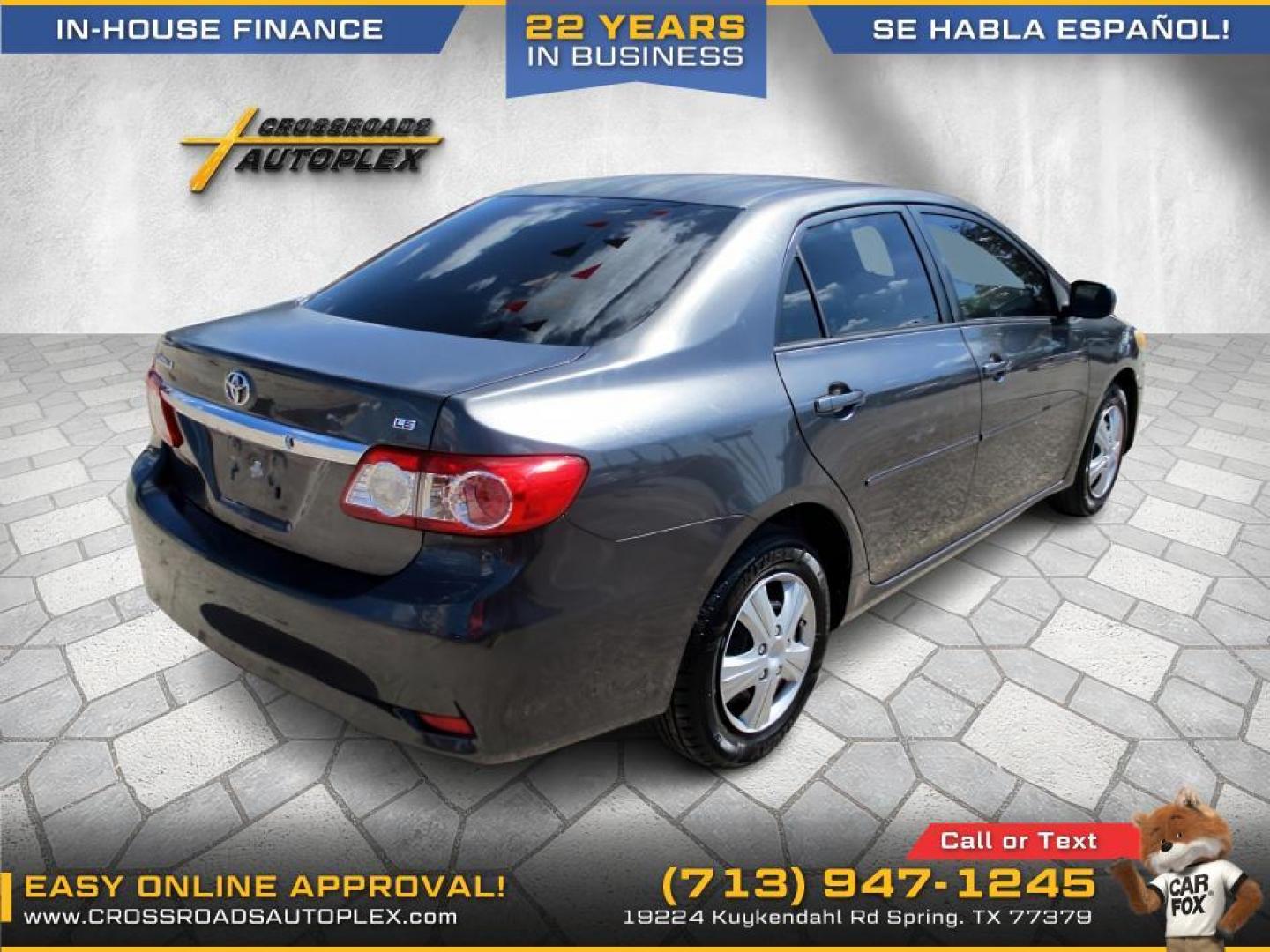 2011 SILVER /GRAY TOYOTA COROLLA S 4-Speed AT (JTDBU4EEXB9) with an 1.8L L4 DOHC 16V engine, 4-SPEED AUTOMATIC transmission, located at 19224 Kuykendahl Rd, Spring, TX, 77379, (713) 947-1245, 30.049259, -95.491402 - Photo#1