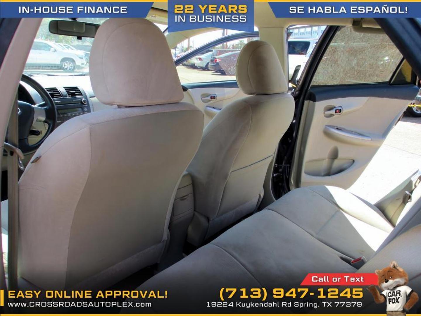 2011 SILVER /GRAY TOYOTA COROLLA S 4-Speed AT (JTDBU4EEXB9) with an 1.8L L4 DOHC 16V engine, 4-SPEED AUTOMATIC transmission, located at 19224 Kuykendahl Rd, Spring, TX, 77379, (713) 947-1245, 30.049259, -95.491402 - Photo#6
