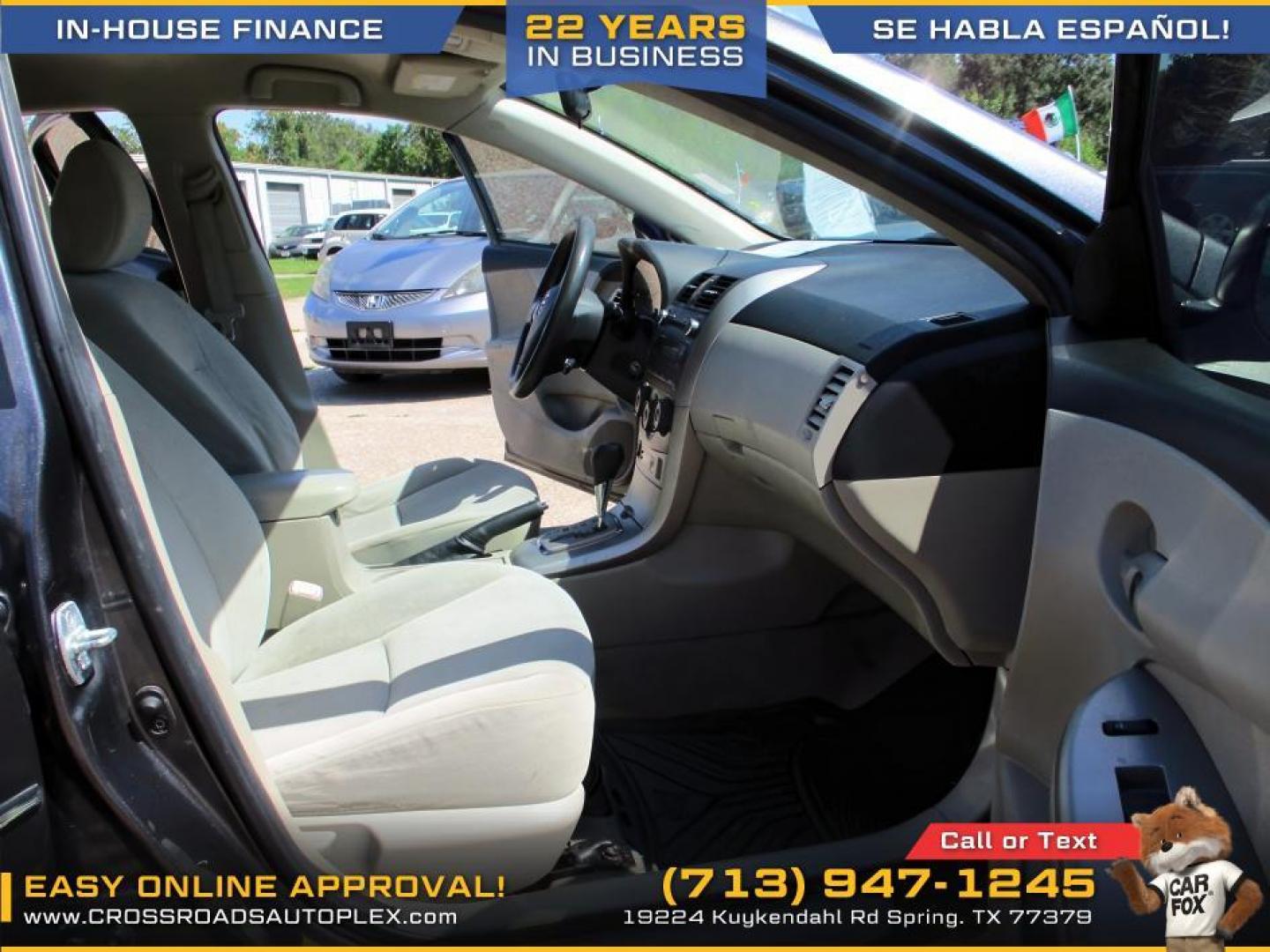 2011 SILVER /GRAY TOYOTA COROLLA S 4-Speed AT (JTDBU4EEXB9) with an 1.8L L4 DOHC 16V engine, 4-SPEED AUTOMATIC transmission, located at 19224 Kuykendahl Rd, Spring, TX, 77379, (713) 947-1245, 30.049259, -95.491402 - Photo#9
