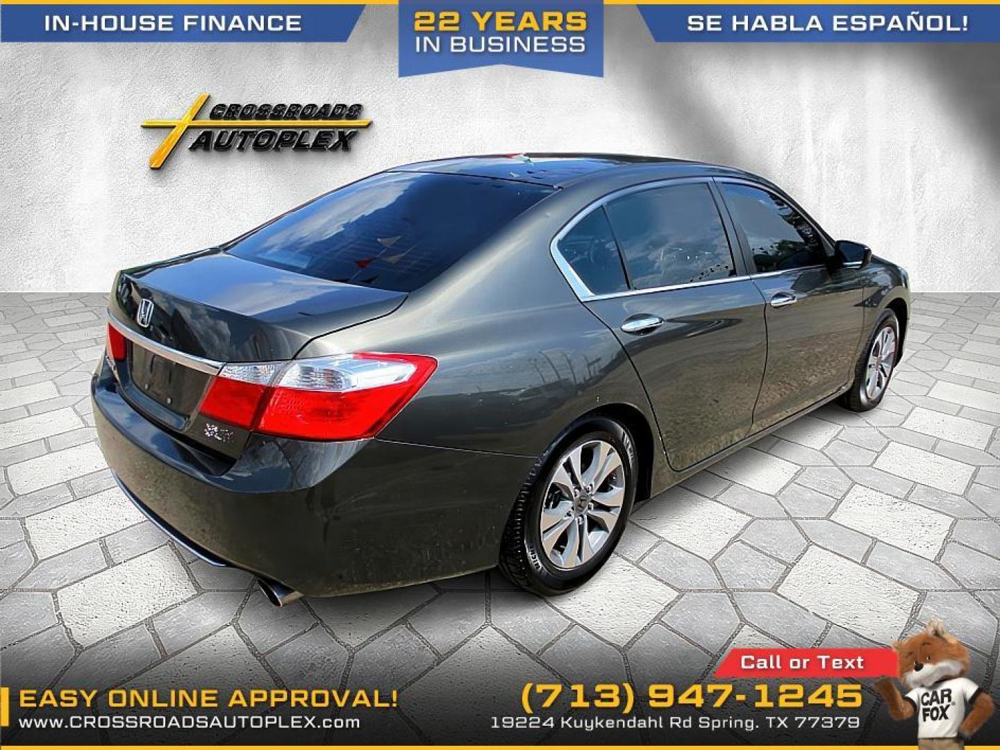 2014 SILVER /GRAY HONDA ACCORD LX Sedan CVT (1HGCR2F37EA) with an 2.4L L4 DOHC 16V engine, CVT transmission, located at 19224 Kuykendahl Rd, Spring, TX, 77379, (713) 947-1245, 30.049259, -95.491402 - Photo#5