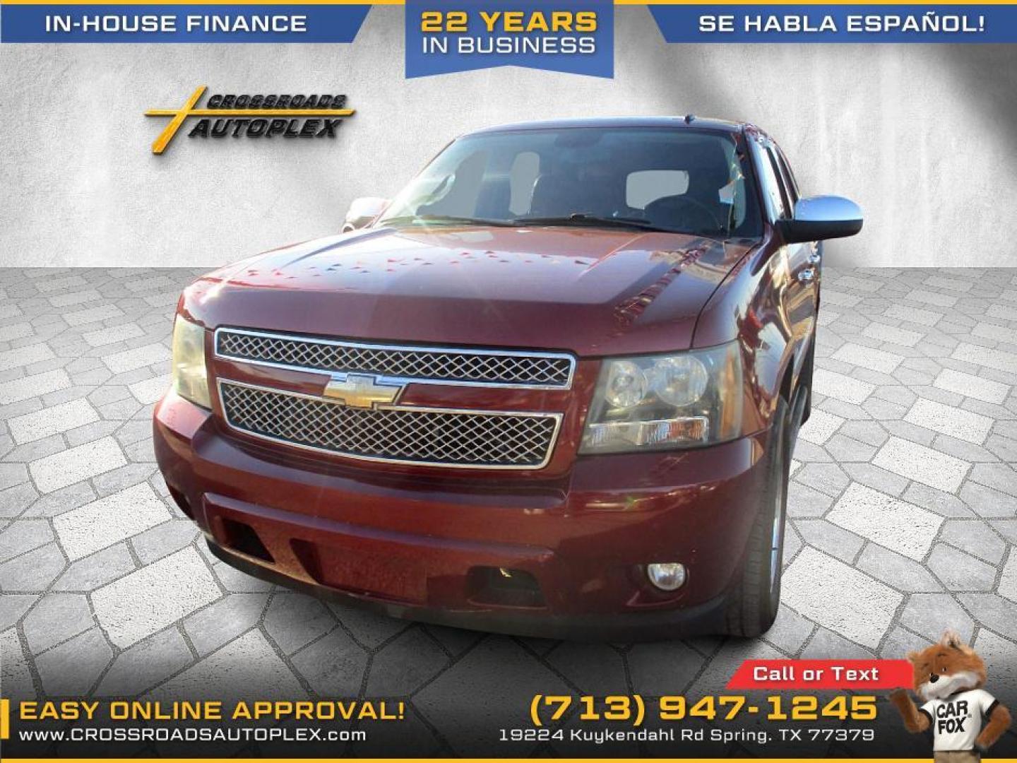 2010 RED /GRAY CHEVROLET TAHOE LTZ 2WD (1GNUCCE01AR) with an 5.3L V8 OHV 16V FFV engine, 6-SPEED AUTOMATIC transmission, located at 19224 Kuykendahl Rd, Spring, TX, 77379, (713) 947-1245, 30.049259, -95.491402 - Photo#0