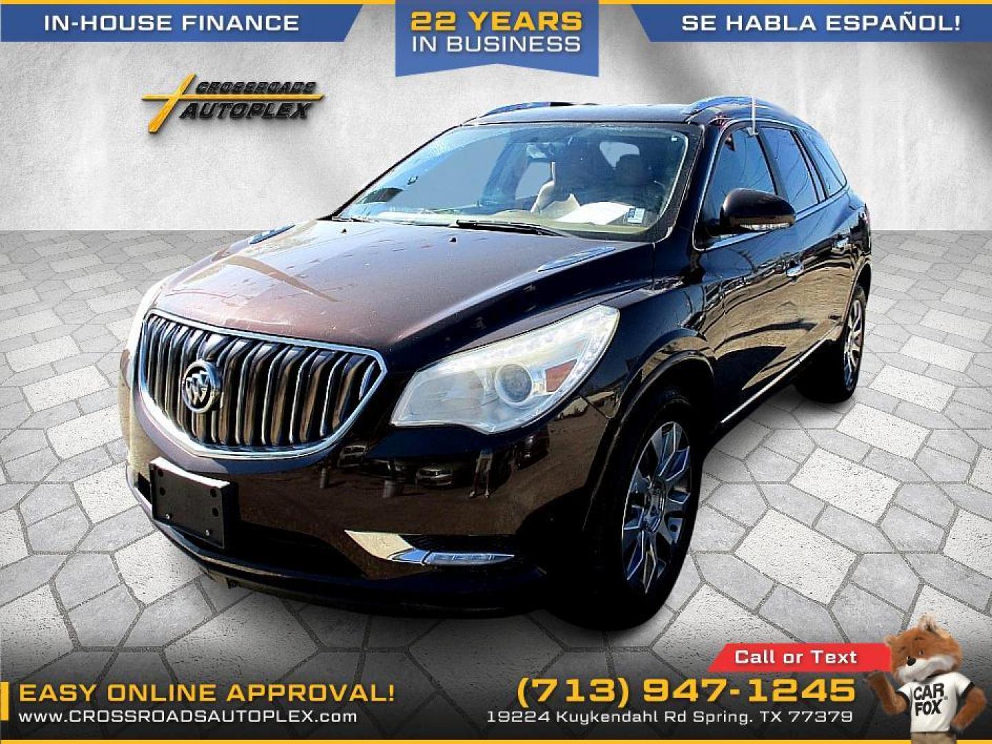 2016 BROWN /BROWN BUICK ENCLAVE Leather FWD (5GAKRBKDXGJ) with an 3.6L V6 DOHC 24V engine, 6-SPEED AUTOMATIC OVERDRIVE transmission, located at 19224 Kuykendahl Rd, Spring, TX, 77379, (713) 947-1245, 30.049259, -95.491402 - Photo#1