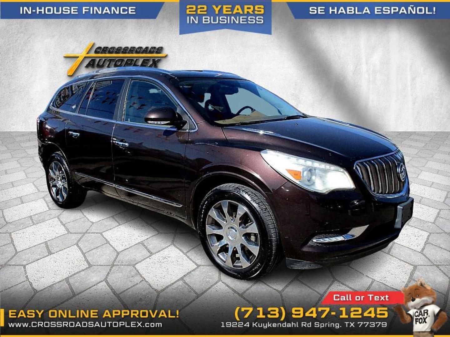2016 BROWN /BROWN BUICK ENCLAVE Leather FWD (5GAKRBKDXGJ) with an 3.6L V6 DOHC 24V engine, 6-SPEED AUTOMATIC OVERDRIVE transmission, located at 19224 Kuykendahl Rd, Spring, TX, 77379, (713) 947-1245, 30.049259, -95.491402 - Photo#13