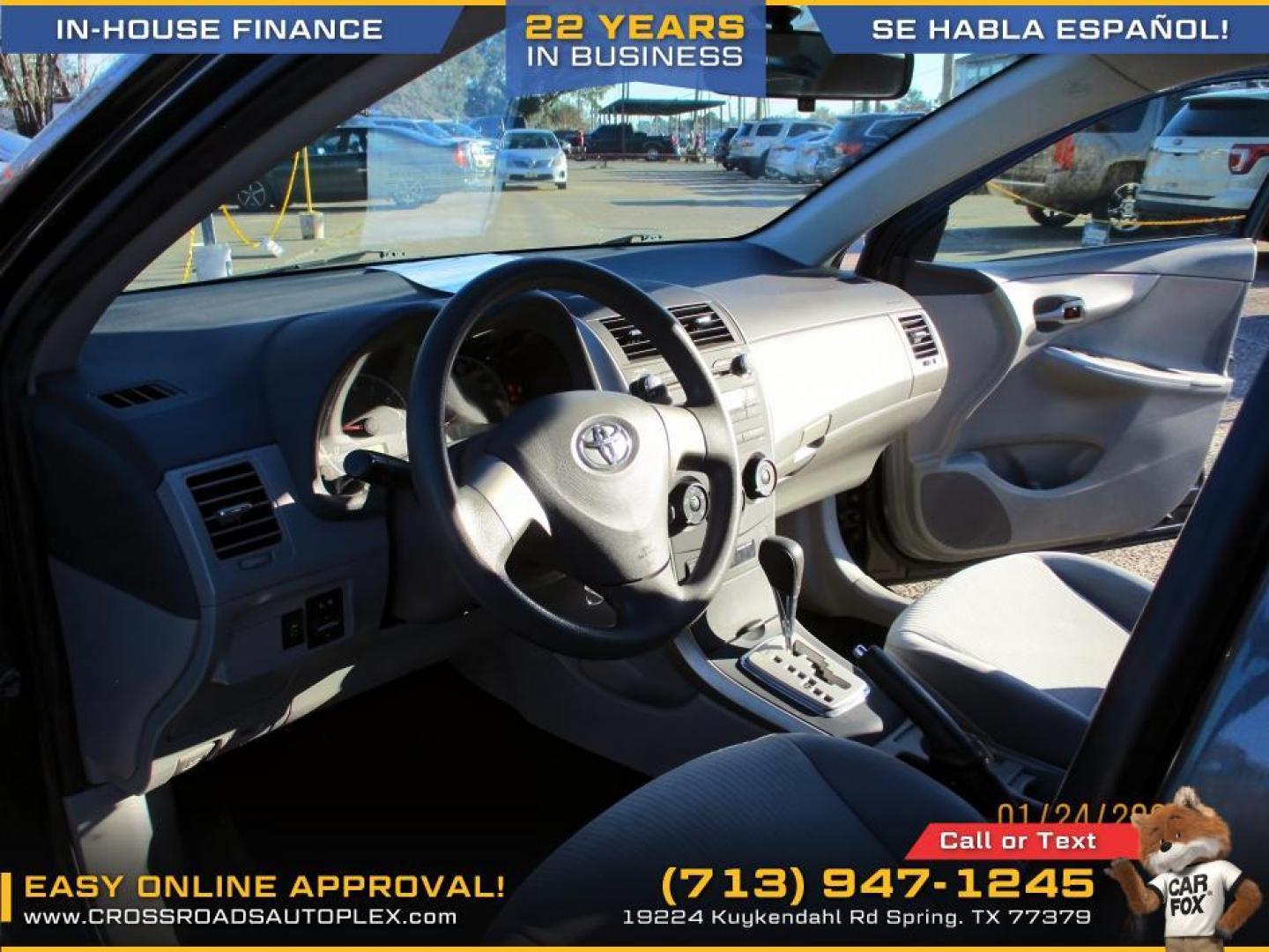 2010 SILVER /GRAY TOYOTA COROLLA Base 5-Speed MT (JTDBU4EE4A9) with an 1.8L L4 DOHC 16V engine, 5-SPEED MANUAL transmission, located at 19224 Kuykendahl Rd, Spring, TX, 77379, (713) 947-1245, 30.049259, -95.491402 - Photo#4