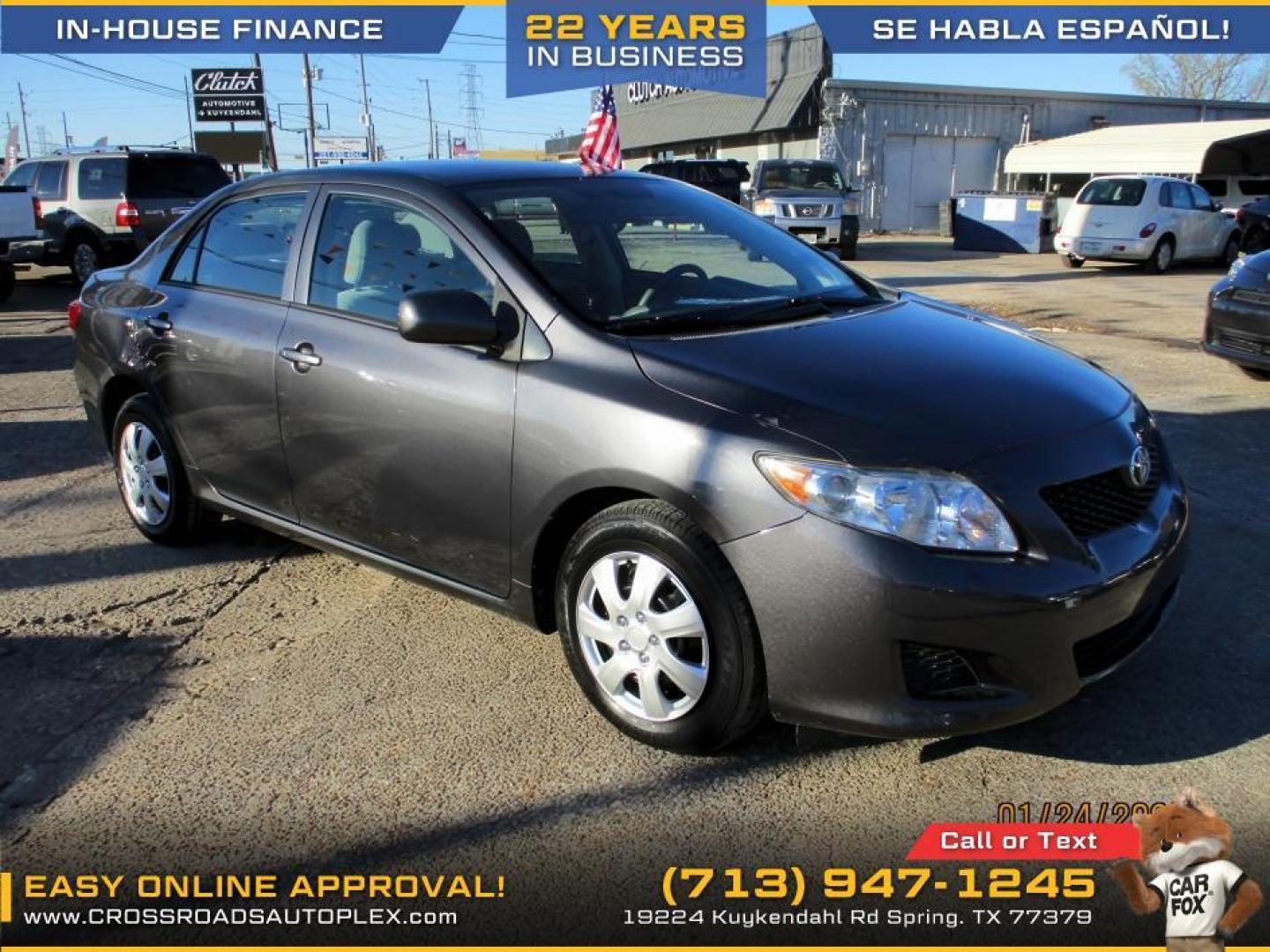 2010 SILVER /GRAY TOYOTA COROLLA Base 5-Speed MT (JTDBU4EE4A9) with an 1.8L L4 DOHC 16V engine, 5-SPEED MANUAL transmission, located at 19224 Kuykendahl Rd, Spring, TX, 77379, (713) 947-1245, 30.049259, -95.491402 - Photo#5