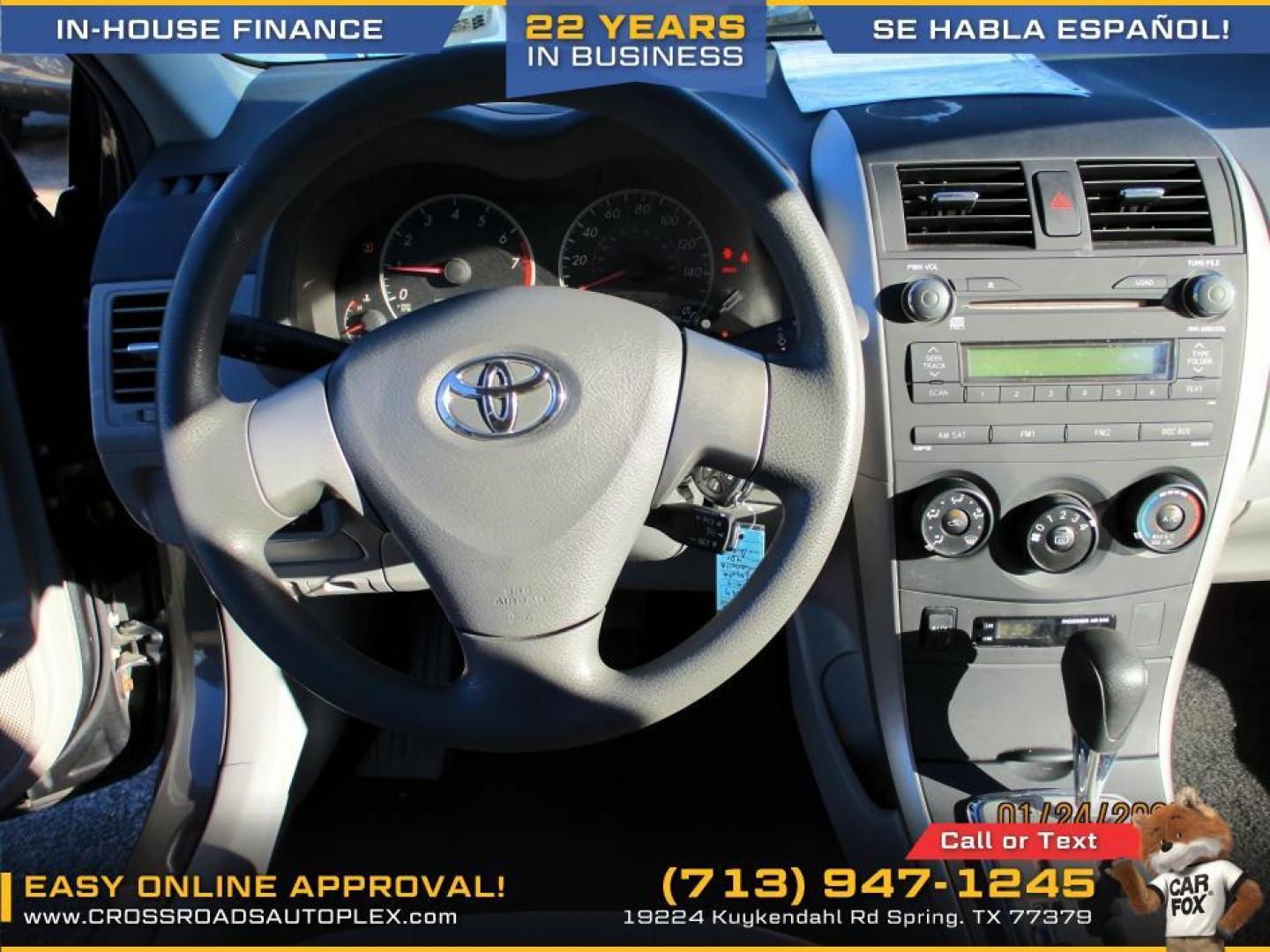 2010 SILVER /GRAY TOYOTA COROLLA Base 5-Speed MT (JTDBU4EE4A9) with an 1.8L L4 DOHC 16V engine, 5-SPEED MANUAL transmission, located at 19224 Kuykendahl Rd, Spring, TX, 77379, (713) 947-1245, 30.049259, -95.491402 - Photo#8