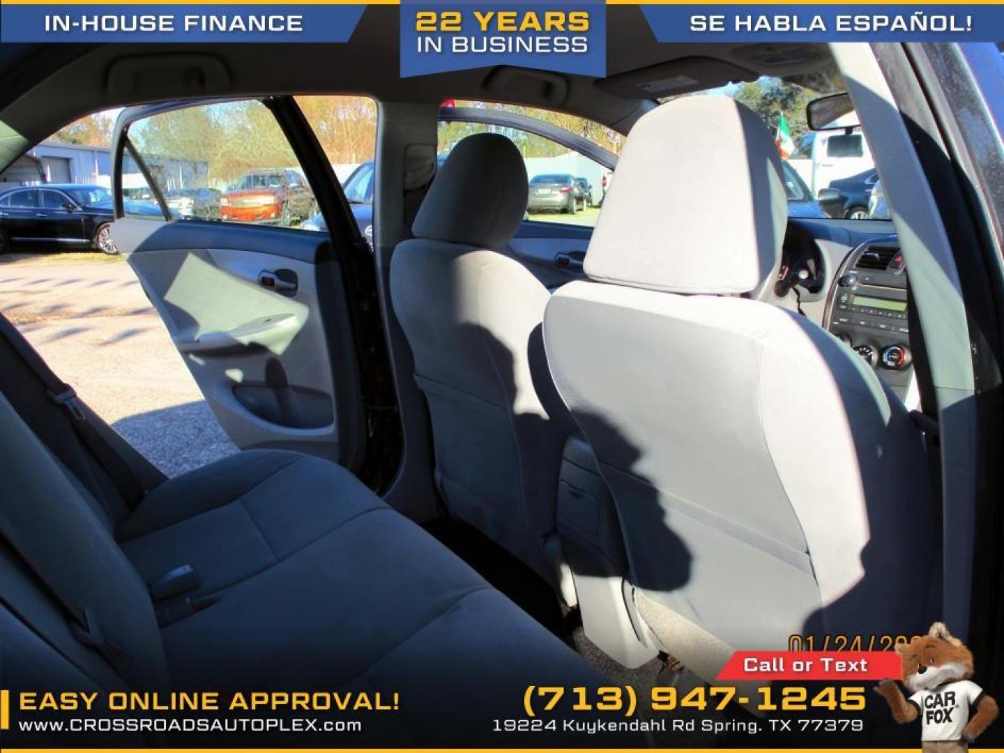 2010 SILVER /GRAY TOYOTA COROLLA Base 5-Speed MT (JTDBU4EE4A9) with an 1.8L L4 DOHC 16V engine, 5-SPEED MANUAL transmission, located at 19224 Kuykendahl Rd, Spring, TX, 77379, (713) 947-1245, 30.049259, -95.491402 - Photo#9