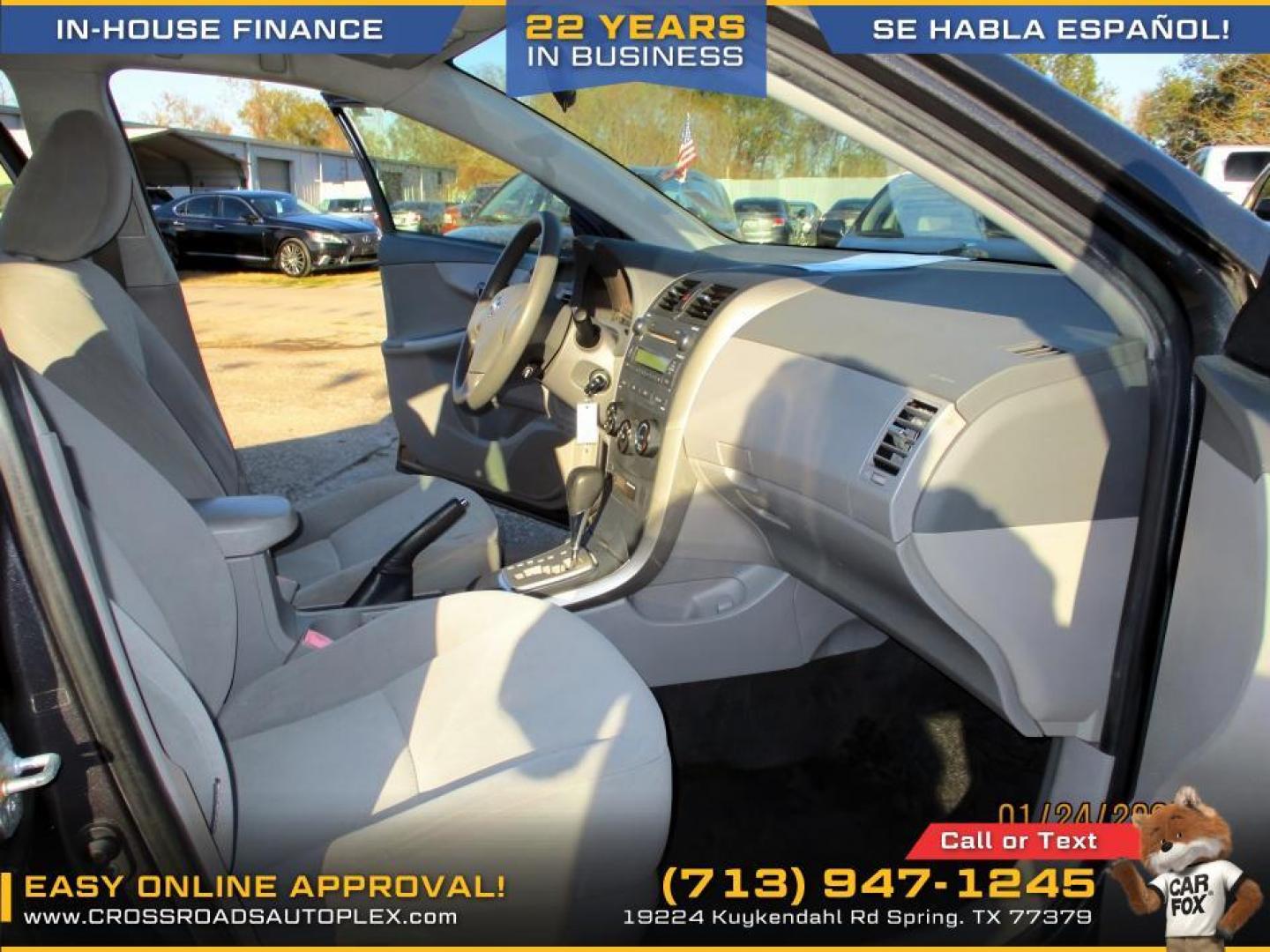 2010 SILVER /GRAY TOYOTA COROLLA Base 5-Speed MT (JTDBU4EE4A9) with an 1.8L L4 DOHC 16V engine, 5-SPEED MANUAL transmission, located at 19224 Kuykendahl Rd, Spring, TX, 77379, (713) 947-1245, 30.049259, -95.491402 - Photo#10