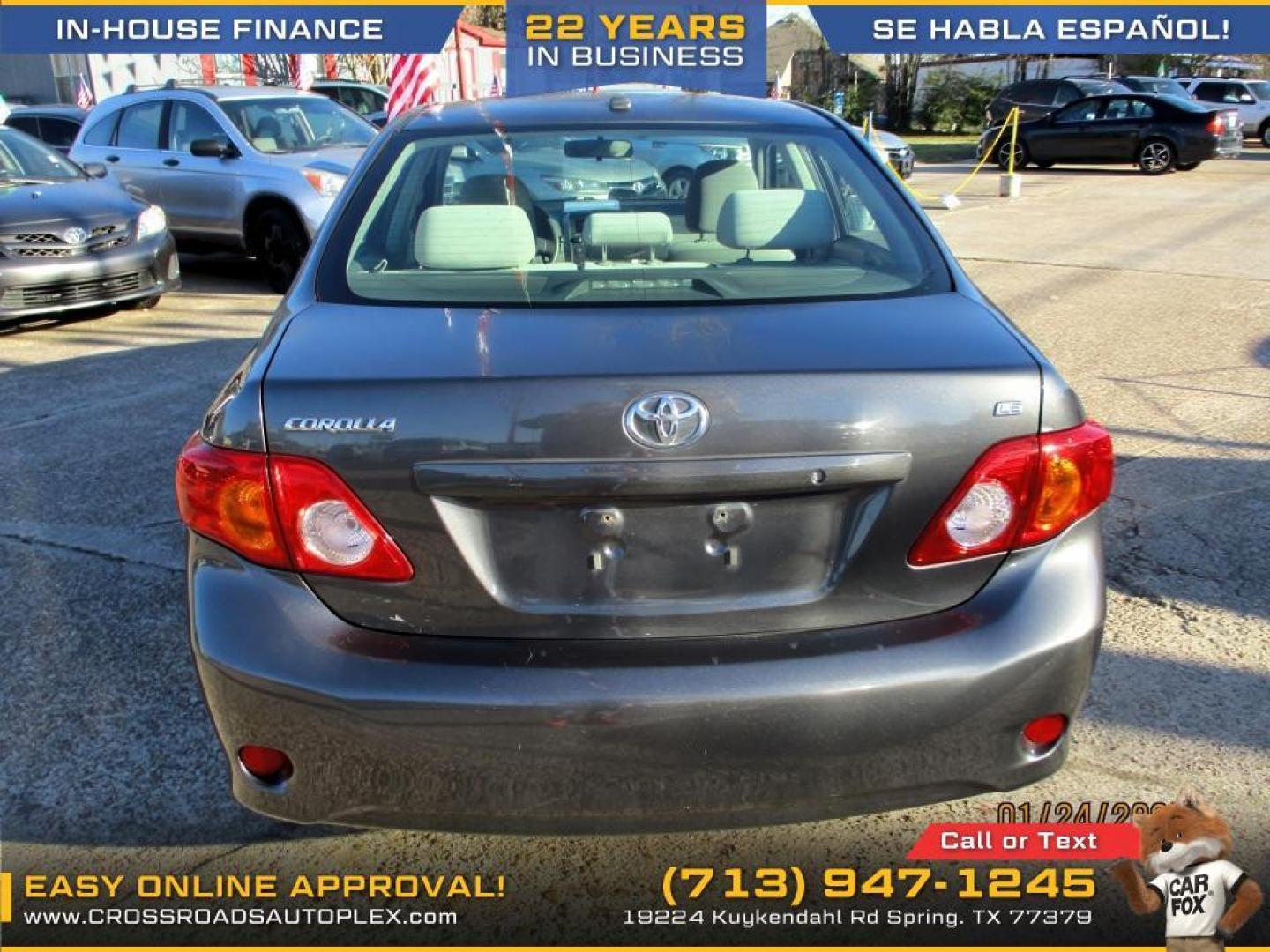 2010 SILVER /GRAY TOYOTA COROLLA Base 5-Speed MT (JTDBU4EE4A9) with an 1.8L L4 DOHC 16V engine, 5-SPEED MANUAL transmission, located at 19224 Kuykendahl Rd, Spring, TX, 77379, (713) 947-1245, 30.049259, -95.491402 - Photo#2