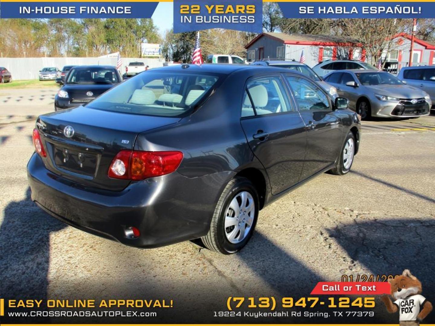 2010 SILVER /GRAY TOYOTA COROLLA Base 5-Speed MT (JTDBU4EE4A9) with an 1.8L L4 DOHC 16V engine, 5-SPEED MANUAL transmission, located at 19224 Kuykendahl Rd, Spring, TX, 77379, (713) 947-1245, 30.049259, -95.491402 - Photo#3