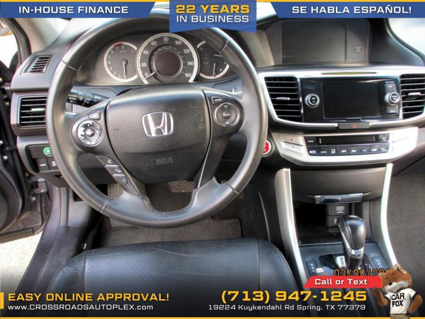 2014 SILVER /GRAY HONDA ACCORD EX-L Sedan CVT (1HGCR2F83EA) with an 2.4L L4 DOHC 16V engine, CVT transmission, located at 19224 Kuykendahl Rd, Spring, TX, 77379, (713) 947-1245, 30.049259, -95.491402 - Photo#7