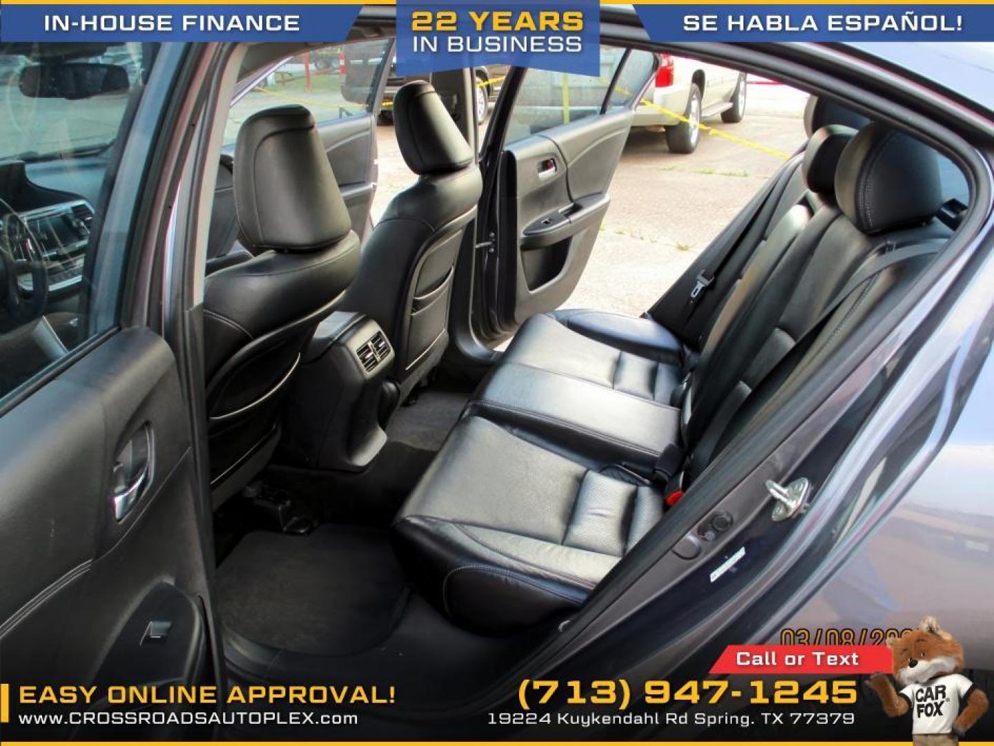 2014 SILVER /GRAY HONDA ACCORD EX-L Sedan CVT (1HGCR2F83EA) with an 2.4L L4 DOHC 16V engine, CVT transmission, located at 19224 Kuykendahl Rd, Spring, TX, 77379, (713) 947-1245, 30.049259, -95.491402 - Photo#12