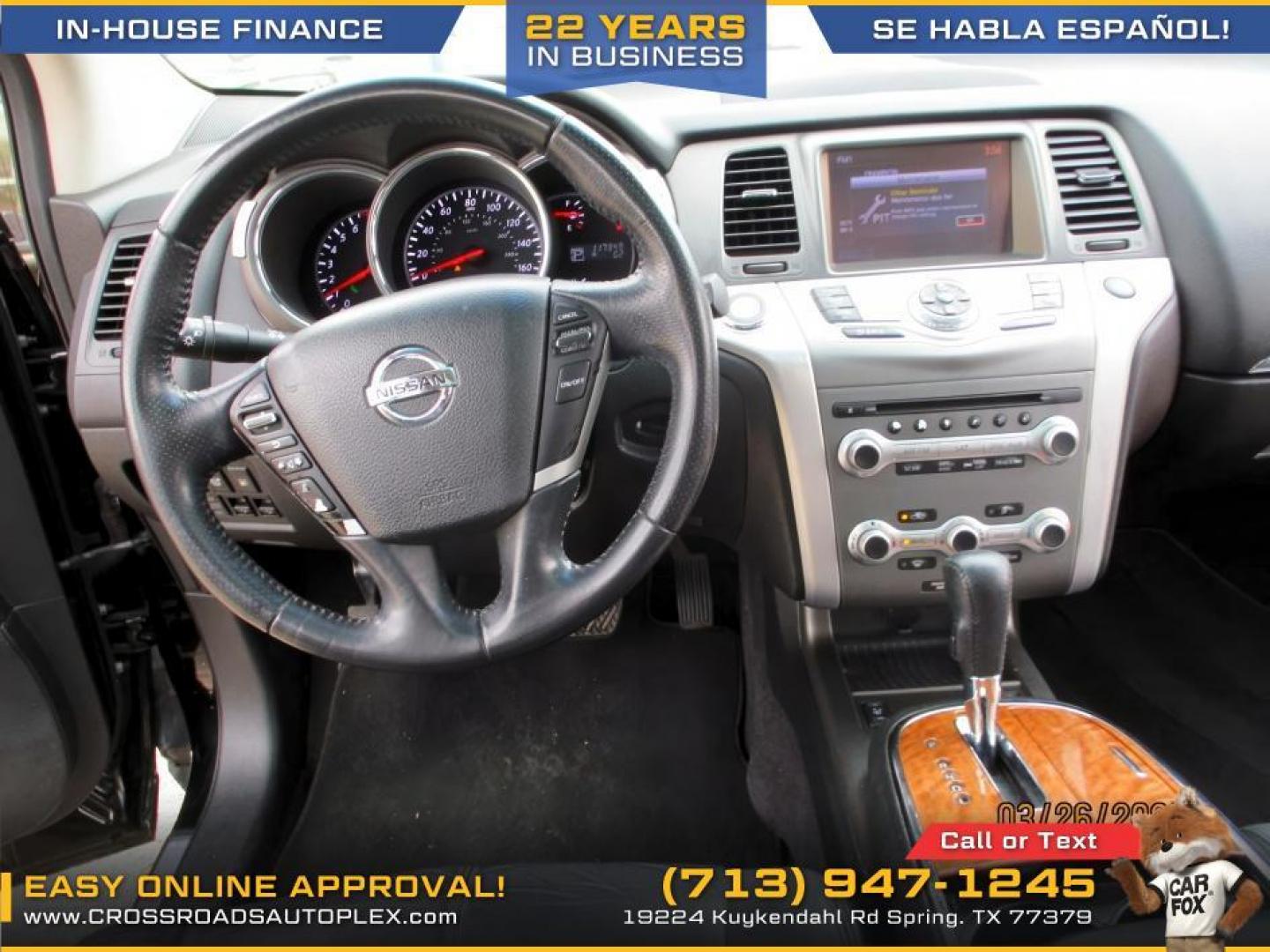 2014 BLACK /BLACK NISSAN MURANO S (JN8AZ1MU1EW) with an 3.5L V6 DOHC 24V engine, CVT transmission, located at 19224 Kuykendahl Rd, Spring, TX, 77379, (713) 947-1245, 30.049259, -95.491402 - Photo#7