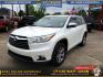 2015 WHITE /TAN TOYOTA HIGHLANDER XLE FWD V6 (5TDKKRFH4FS) with an 3.5L V6 DOHC 24V engine, 6-SPEED AUTOMATIC transmission, located at 19224 Kuykendahl Rd, Spring, TX, 77379, (713) 947-1245, 30.049259, -95.491402 - Photo#0