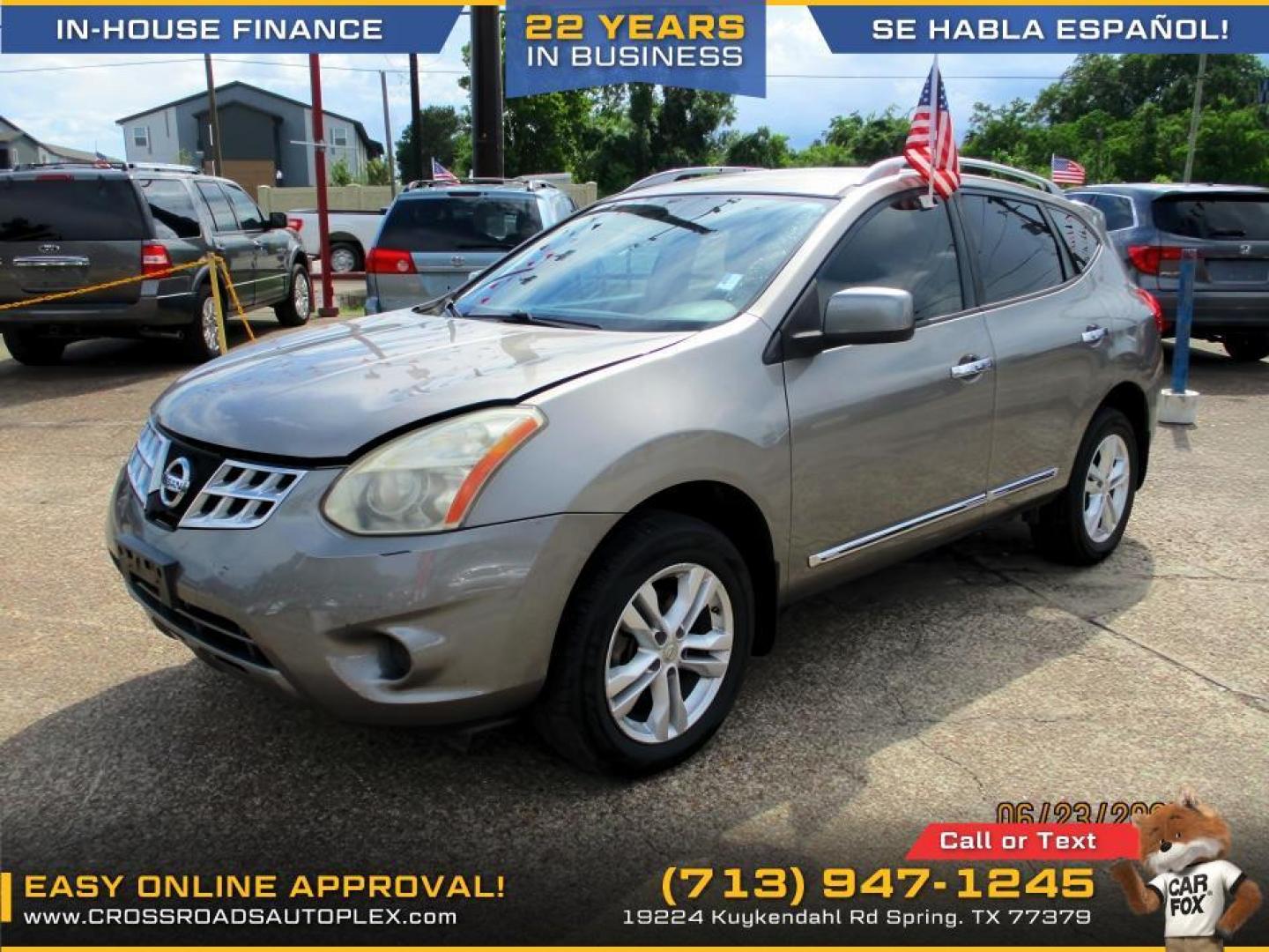 2012 BEIGE /TAN NISSAN ROGUE S FWD Krom Edition (JN8AS5MT7CW) with an 2.5L L4 DOHC 16V engine, CVT transmission, located at 19224 Kuykendahl Rd, Spring, TX, 77379, (713) 947-1245, 30.049259, -95.491402 - Photo#1