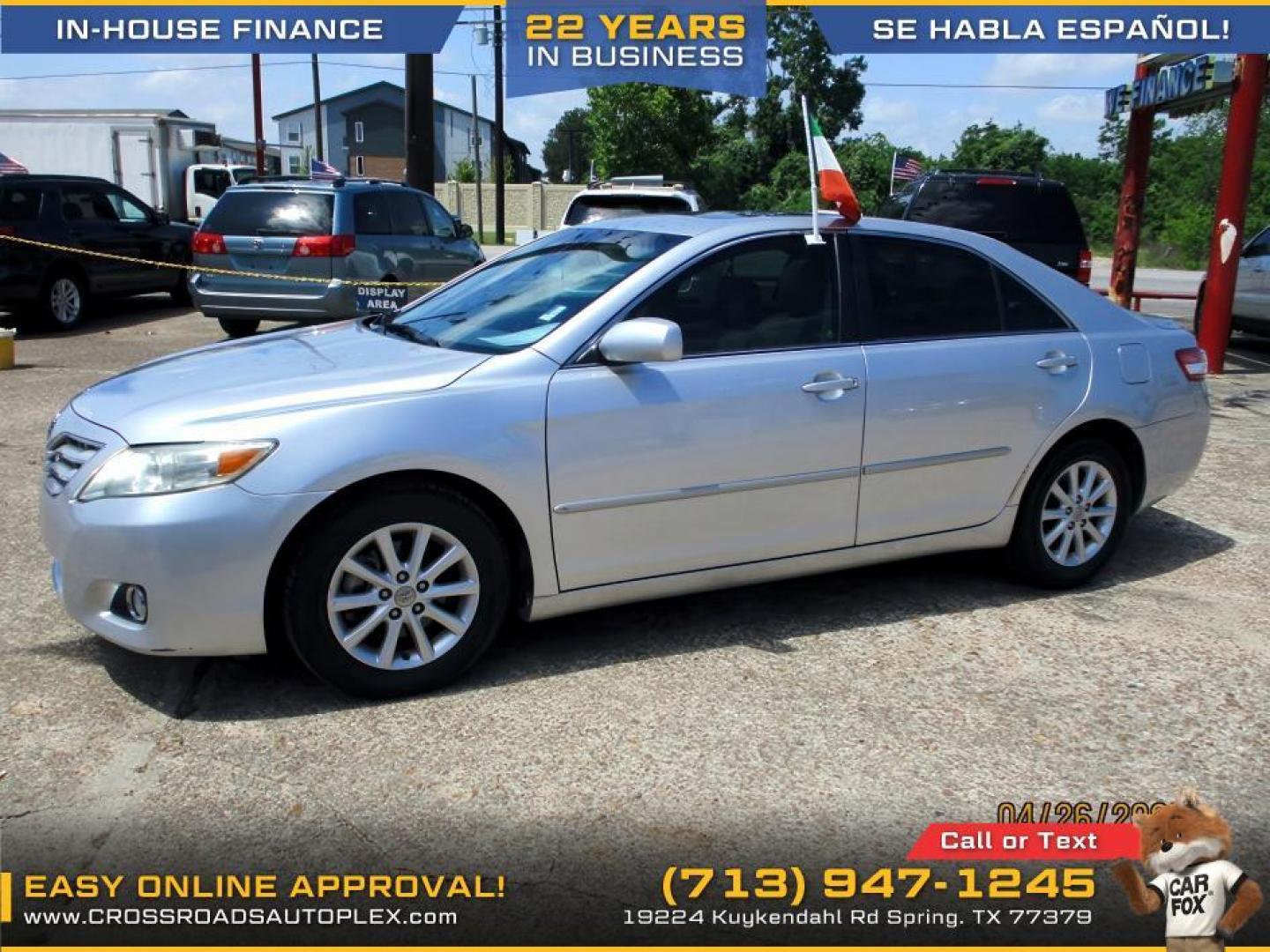 2011 SILVER /GRAY TOYOTA CAMRY Base 6-Spd AT (4T4BF3EK3BR) with an 2.5L L4 DOHC 16V engine, 6-SPEED AUTOMATIC transmission, located at 19224 Kuykendahl Rd, Spring, TX, 77379, (713) 947-1245, 30.049259, -95.491402 - Photo#1