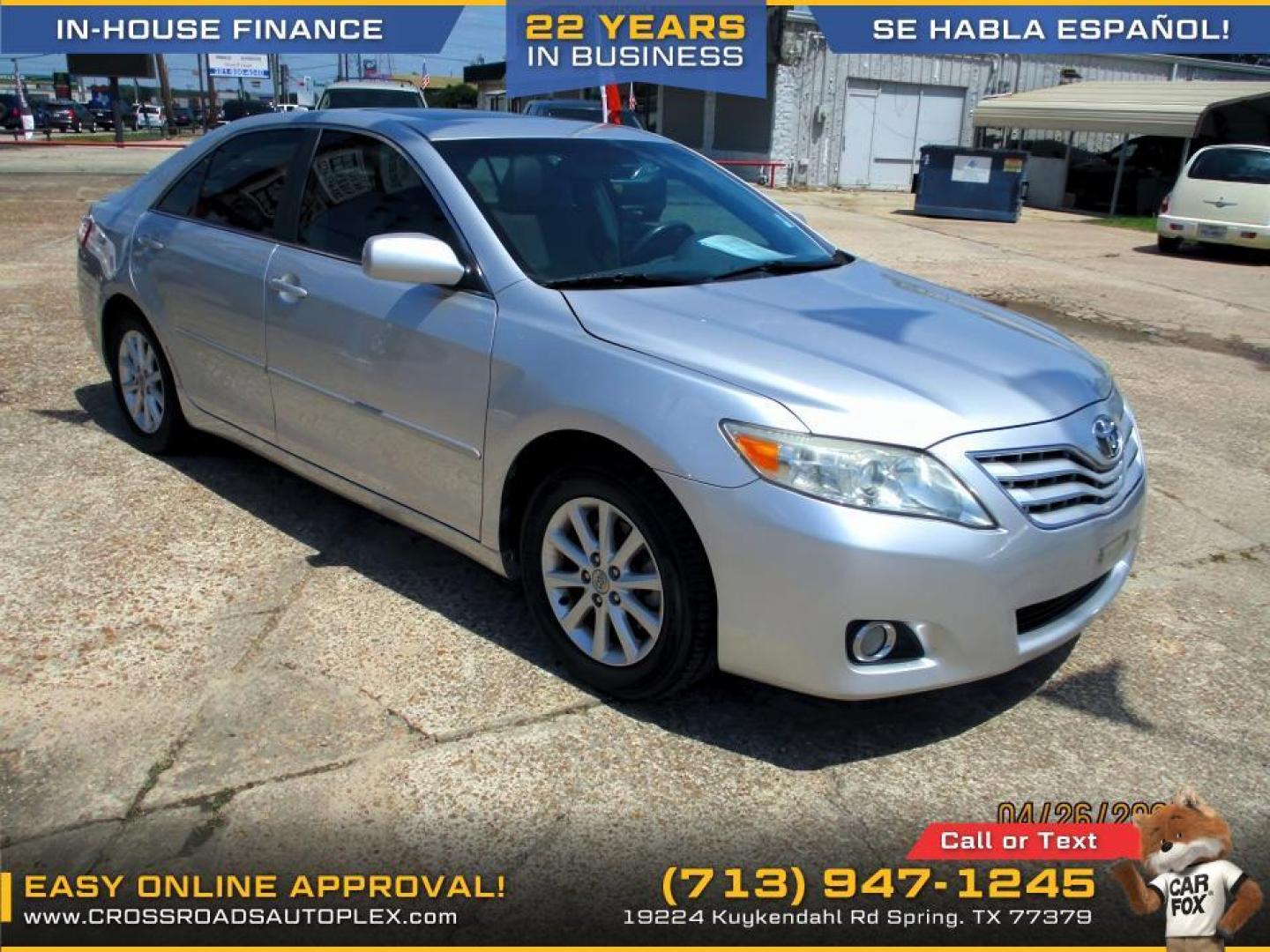 2011 SILVER /GRAY TOYOTA CAMRY Base 6-Spd AT (4T4BF3EK3BR) with an 2.5L L4 DOHC 16V engine, 6-SPEED AUTOMATIC transmission, located at 19224 Kuykendahl Rd, Spring, TX, 77379, (713) 947-1245, 30.049259, -95.491402 - Photo#5