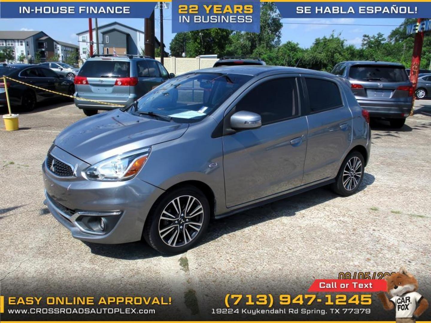 2018 SILVER /GRAY MITSUBISHI MIRAGE GT (ML32A5HJ8JH) with an 1.2L L3 DOHC engine, CVT transmission, located at 19224 Kuykendahl Rd, Spring, TX, 77379, (713) 947-1245, 30.049259, -95.491402 - Photo#1