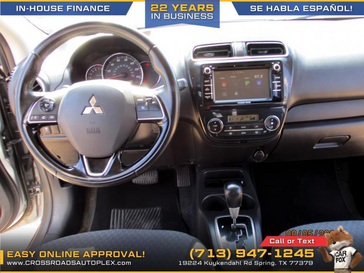 2018 SILVER /GRAY MITSUBISHI MIRAGE GT (ML32A5HJ8JH) with an 1.2L L3 DOHC engine, CVT transmission, located at 19224 Kuykendahl Rd, Spring, TX, 77379, (713) 947-1245, 30.049259, -95.491402 - Photo#7