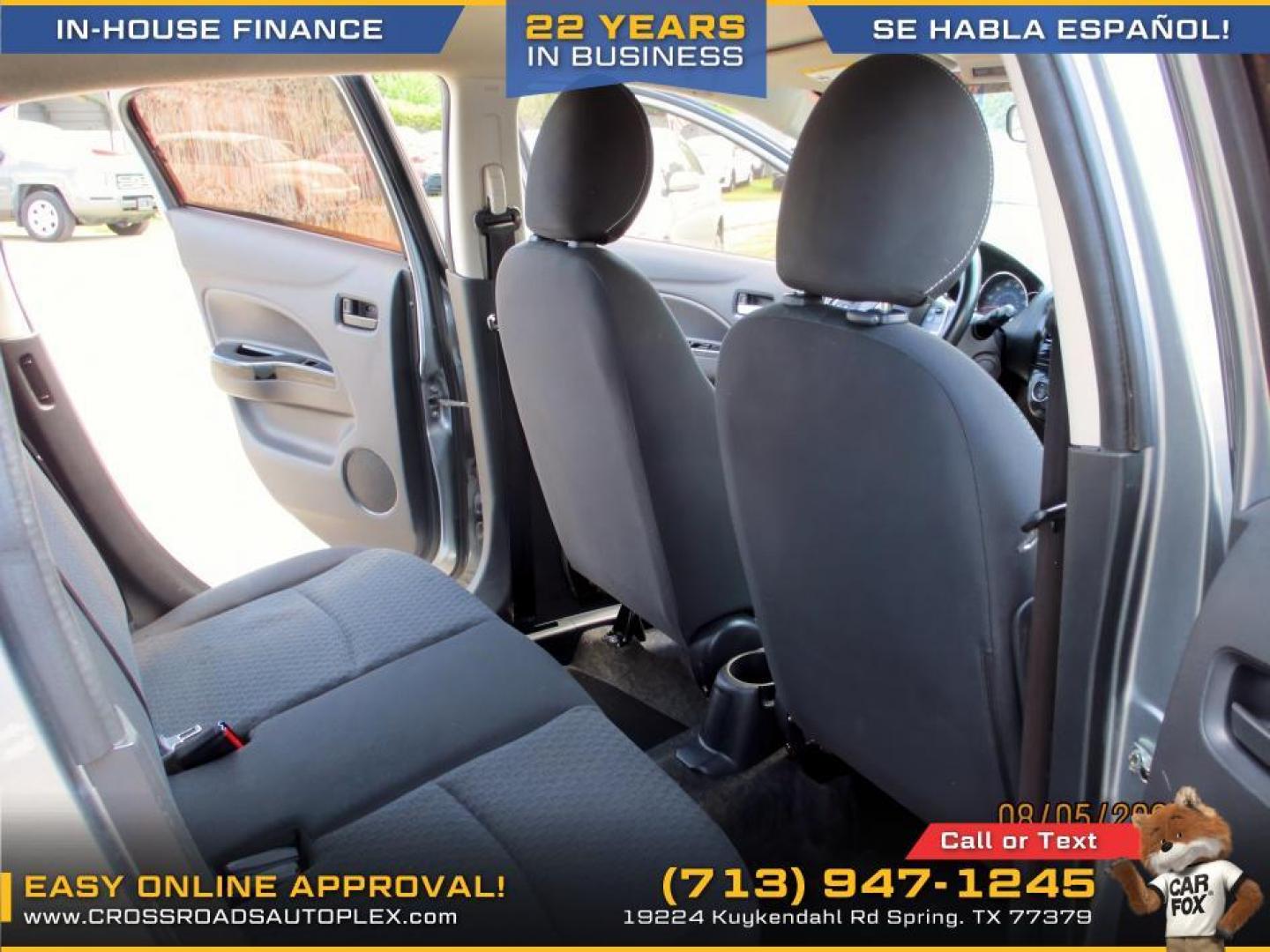 2018 SILVER /GRAY MITSUBISHI MIRAGE GT (ML32A5HJ8JH) with an 1.2L L3 DOHC engine, CVT transmission, located at 19224 Kuykendahl Rd, Spring, TX, 77379, (713) 947-1245, 30.049259, -95.491402 - Photo#10