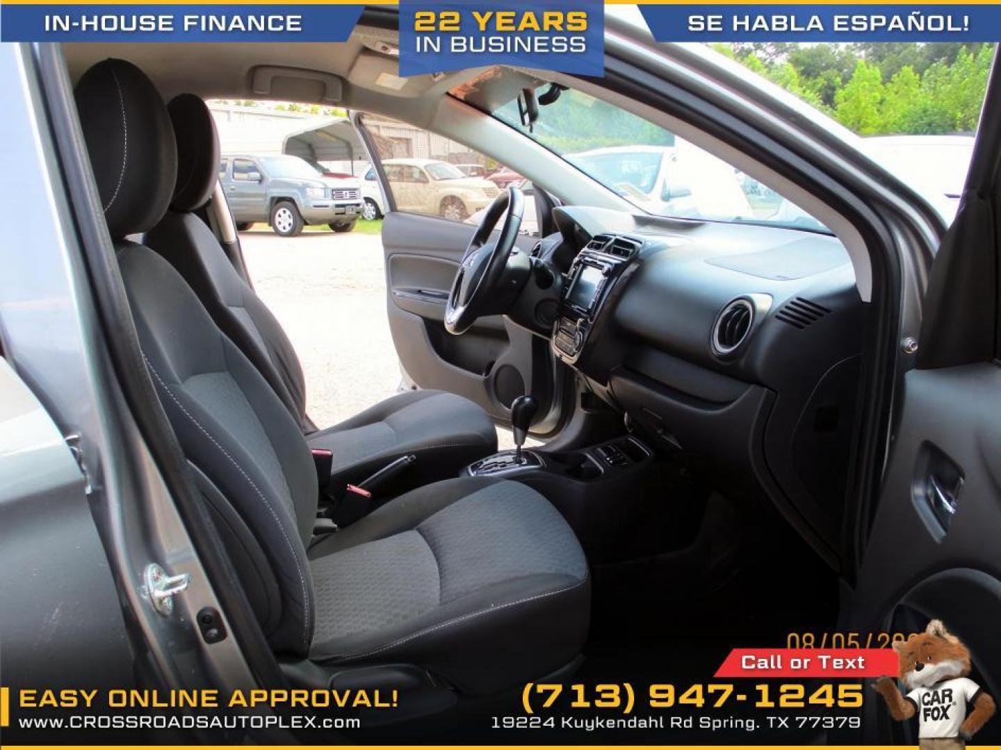 2018 SILVER /GRAY MITSUBISHI MIRAGE GT (ML32A5HJ8JH) with an 1.2L L3 DOHC engine, CVT transmission, located at 19224 Kuykendahl Rd, Spring, TX, 77379, (713) 947-1245, 30.049259, -95.491402 - Photo#11