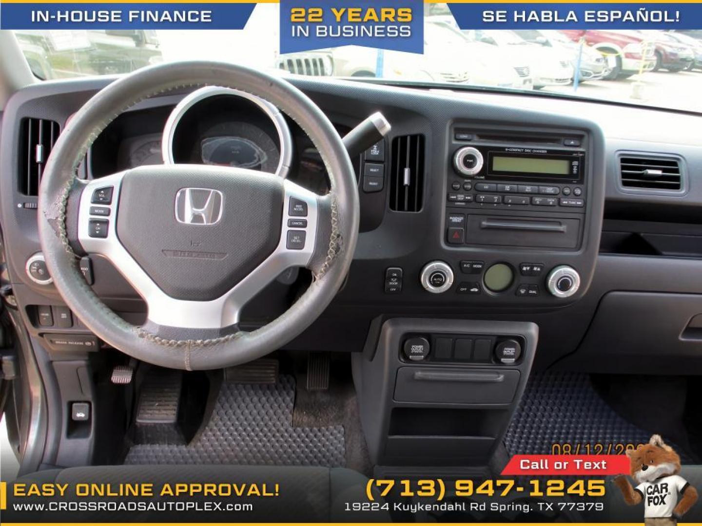 2008 SILVER /GRAY HONDA RIDGELINE RTS (2HJYK16428H) with an 3.5L V6 SOHC 24V engine, 5-SPEED AUTOMATIC transmission, located at 19224 Kuykendahl Rd, Spring, TX, 77379, (713) 947-1245, 30.049259, -95.491402 - Photo#7