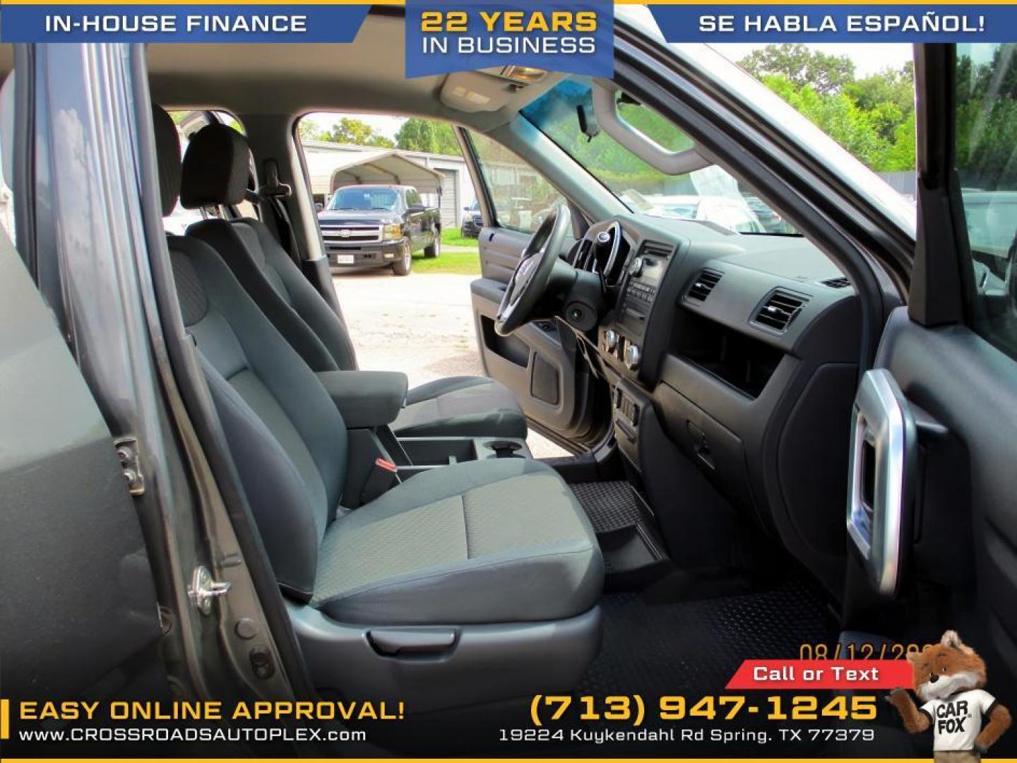 2008 SILVER /GRAY HONDA RIDGELINE RTS (2HJYK16428H) with an 3.5L V6 SOHC 24V engine, 5-SPEED AUTOMATIC transmission, located at 19224 Kuykendahl Rd, Spring, TX, 77379, (713) 947-1245, 30.049259, -95.491402 - Photo#11