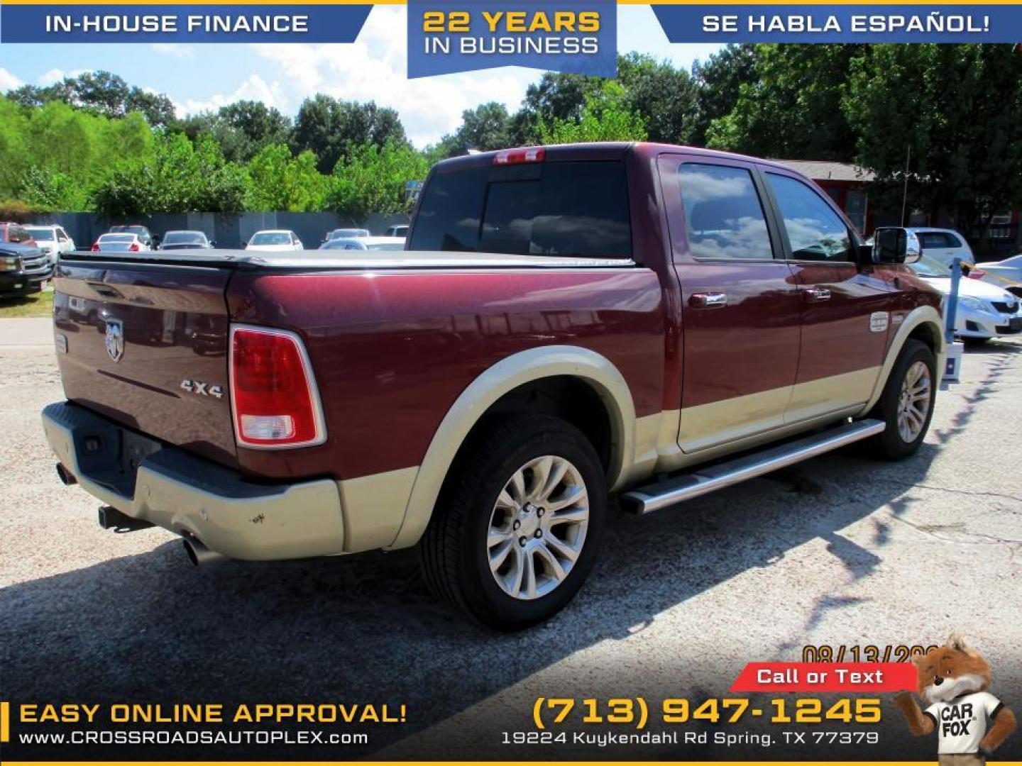 2016 BROWN /BROWN RAM 1500 Longhorn Crew Cab SWB 4WD (1C6RR7PT0GS) with an 5.7L V8 OHV 16V engine, 8-SPEED AUTOMATIC transmission, located at 19224 Kuykendahl Rd, Spring, TX, 77379, (713) 947-1245, 30.049259, -95.491402 - Photo#3