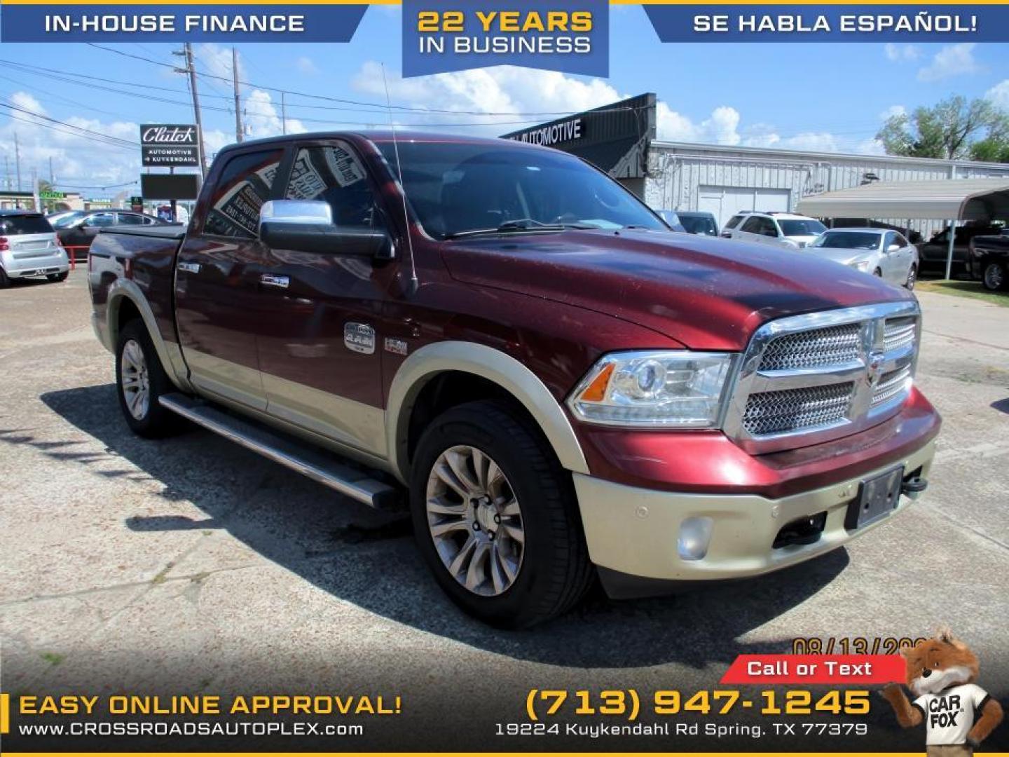 2016 BROWN /BROWN RAM 1500 Longhorn Crew Cab SWB 4WD (1C6RR7PT0GS) with an 5.7L V8 OHV 16V engine, 8-SPEED AUTOMATIC transmission, located at 19224 Kuykendahl Rd, Spring, TX, 77379, (713) 947-1245, 30.049259, -95.491402 - Photo#4