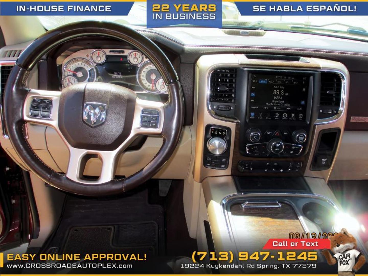 2016 BROWN /BROWN RAM 1500 Longhorn Crew Cab SWB 4WD (1C6RR7PT0GS) with an 5.7L V8 OHV 16V engine, 8-SPEED AUTOMATIC transmission, located at 19224 Kuykendahl Rd, Spring, TX, 77379, (713) 947-1245, 30.049259, -95.491402 - Photo#9