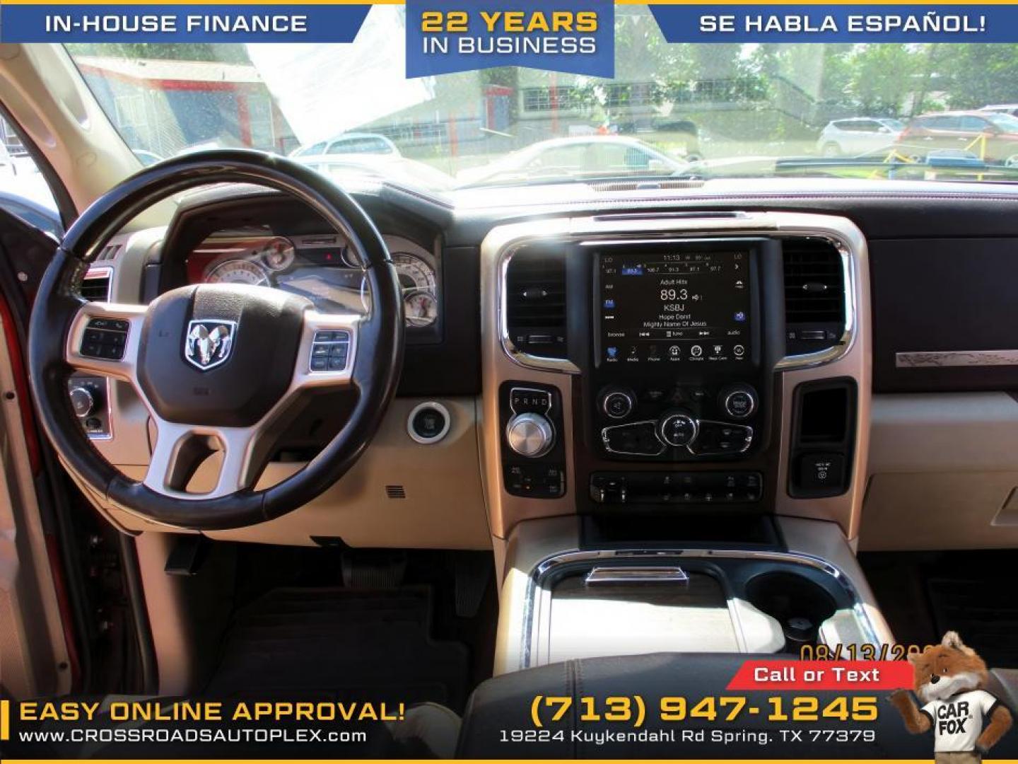2016 BROWN /BROWN RAM 1500 Longhorn Crew Cab SWB 4WD (1C6RR7PT0GS) with an 5.7L V8 OHV 16V engine, 8-SPEED AUTOMATIC transmission, located at 19224 Kuykendahl Rd, Spring, TX, 77379, (713) 947-1245, 30.049259, -95.491402 - Photo#10