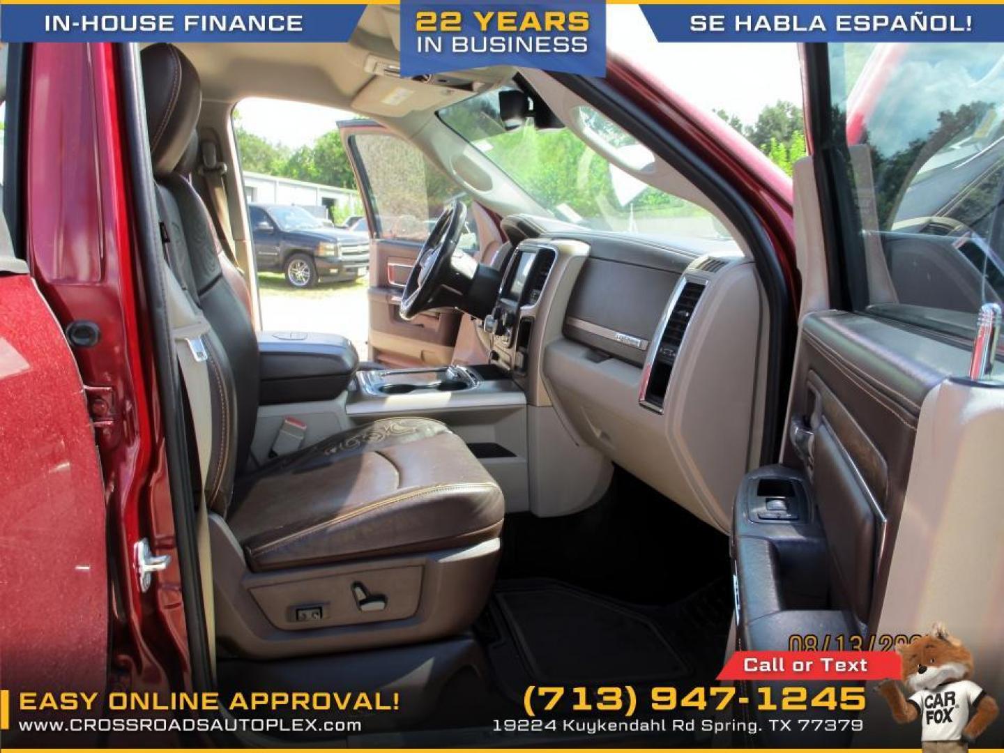 2016 BROWN /BROWN RAM 1500 Longhorn Crew Cab SWB 4WD (1C6RR7PT0GS) with an 5.7L V8 OHV 16V engine, 8-SPEED AUTOMATIC transmission, located at 19224 Kuykendahl Rd, Spring, TX, 77379, (713) 947-1245, 30.049259, -95.491402 - Photo#14