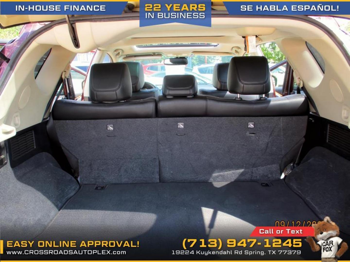 2013 MAROON /TAN NISSAN MURANO SV (JN8AZ1MU4DW) with an 3.5L V6 DOHC 24V engine, CVT transmission, located at 19224 Kuykendahl Rd, Spring, TX, 77379, (713) 947-1245, 30.049259, -95.491402 - Photo#8